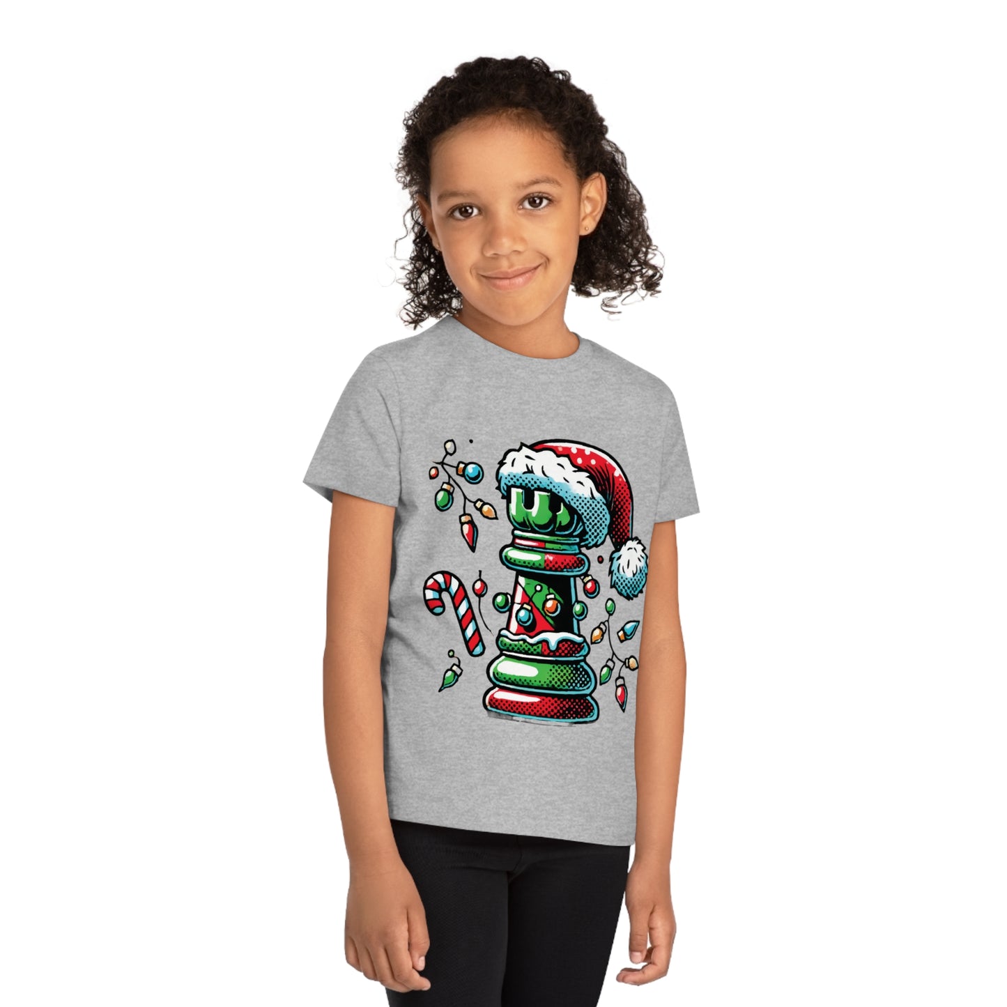 Camiseta Infantil Creator – Torre de Ajedrez Navideña en Pop Art   Kids clothes