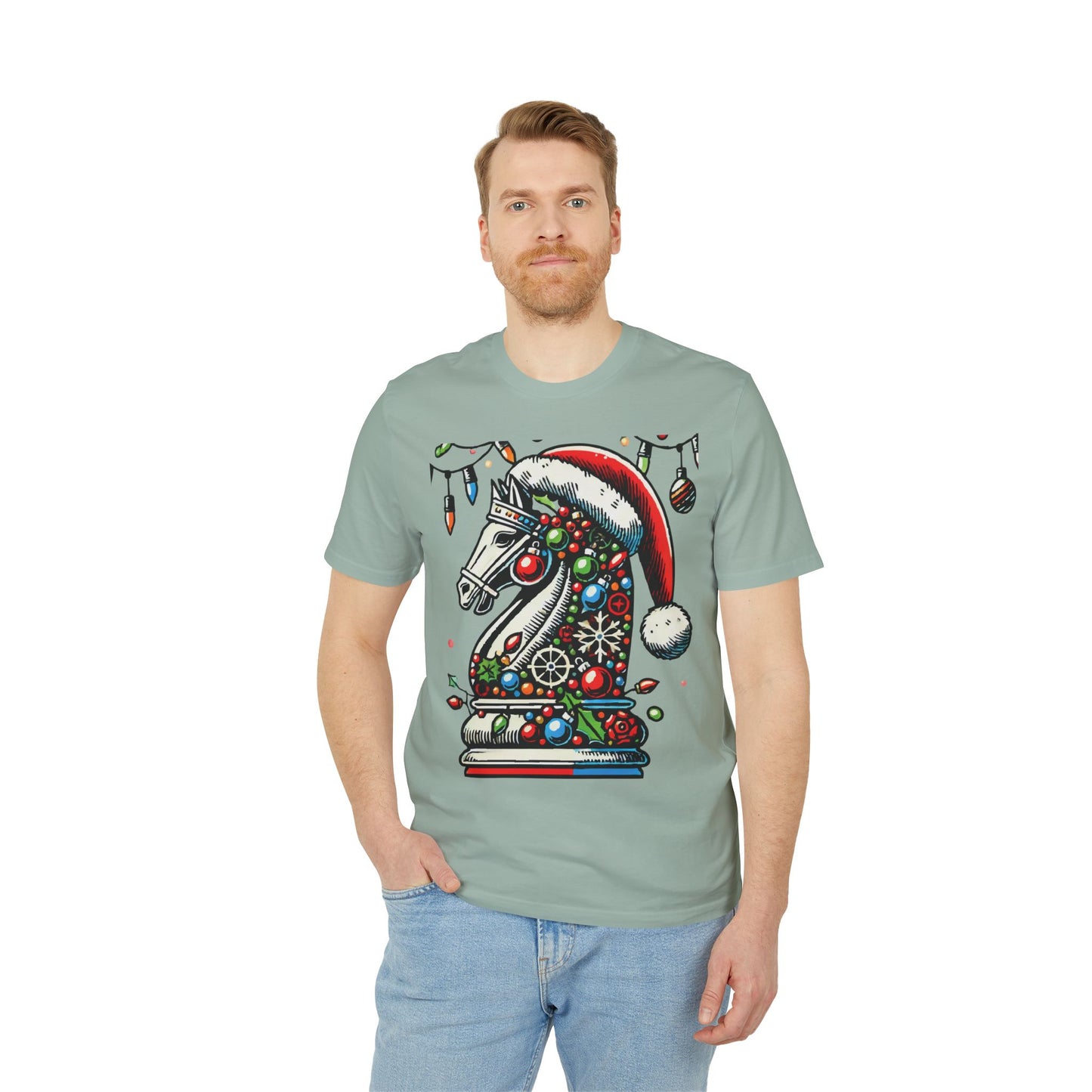 Unisex Creator 2.0 T-shirt – Caballo de Ajedrez Navideño en Pop Art   T-Shirt