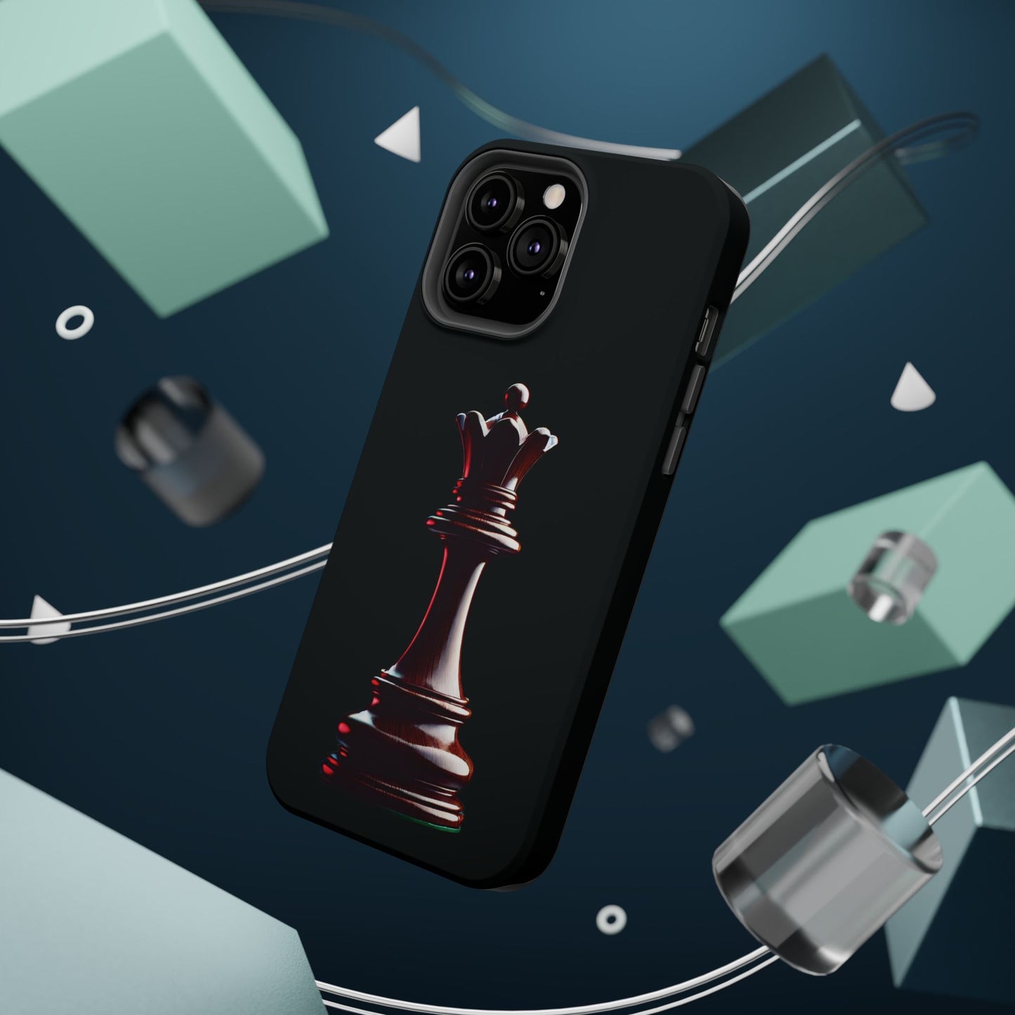 Funda Magnética para iPhone con Diseño Hiperrealista de Reina de Ajedrez