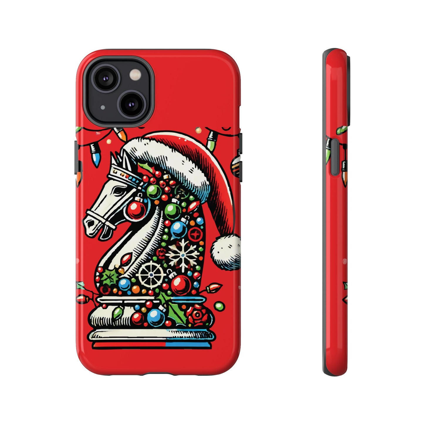 Funda Tough Navidad - Caballo Ajedrez Pop Art para iPhone, Samsung y Pixel   Phone Case  24.00 iPhone-14-Plus-Glossy