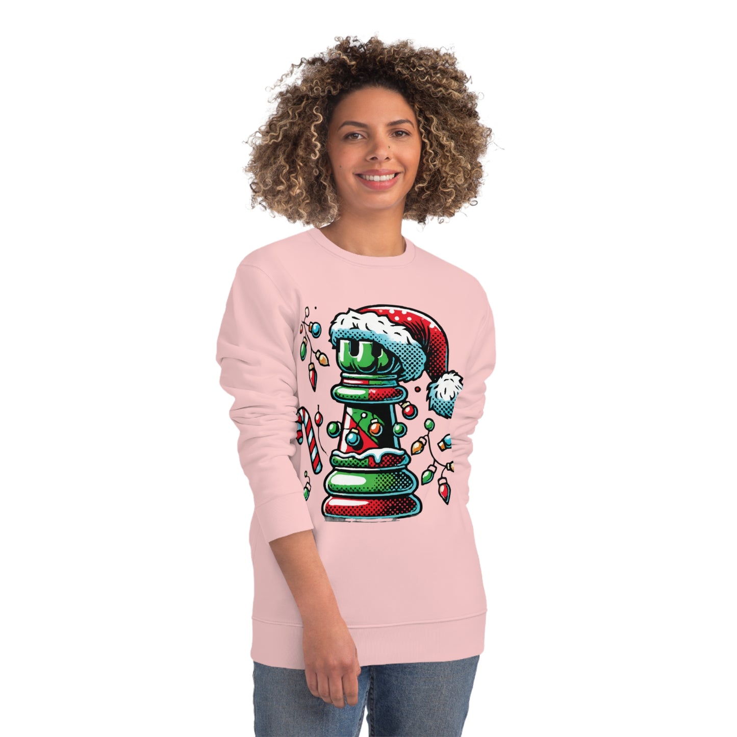 Sudadera Unisex Changer – Torre de Ajedrez Pop Art Navideño   Sweatshirt