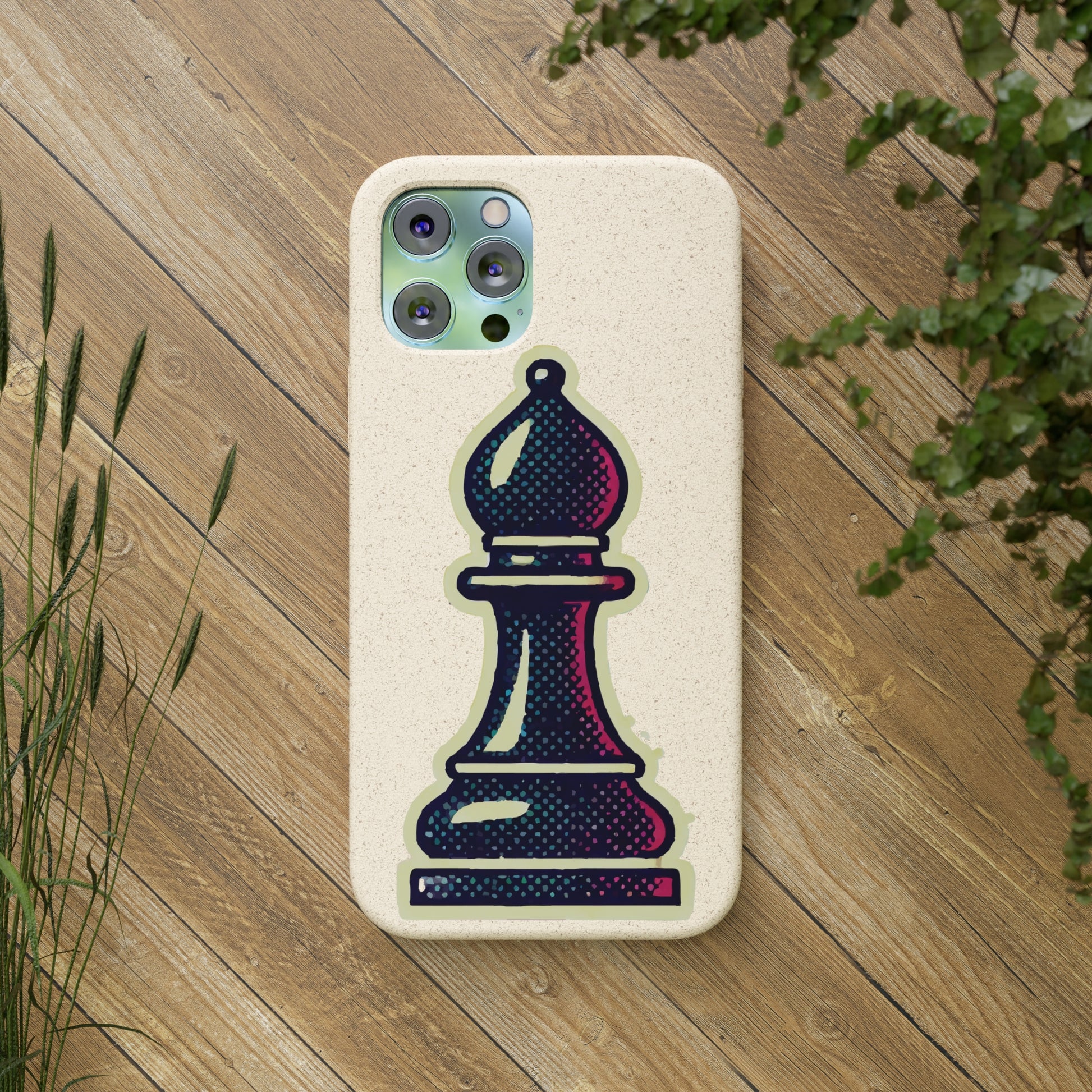 “Funda Biodegradable Alfil de Ajedrez – Protección Sostenible Pop Art”   Phone Case