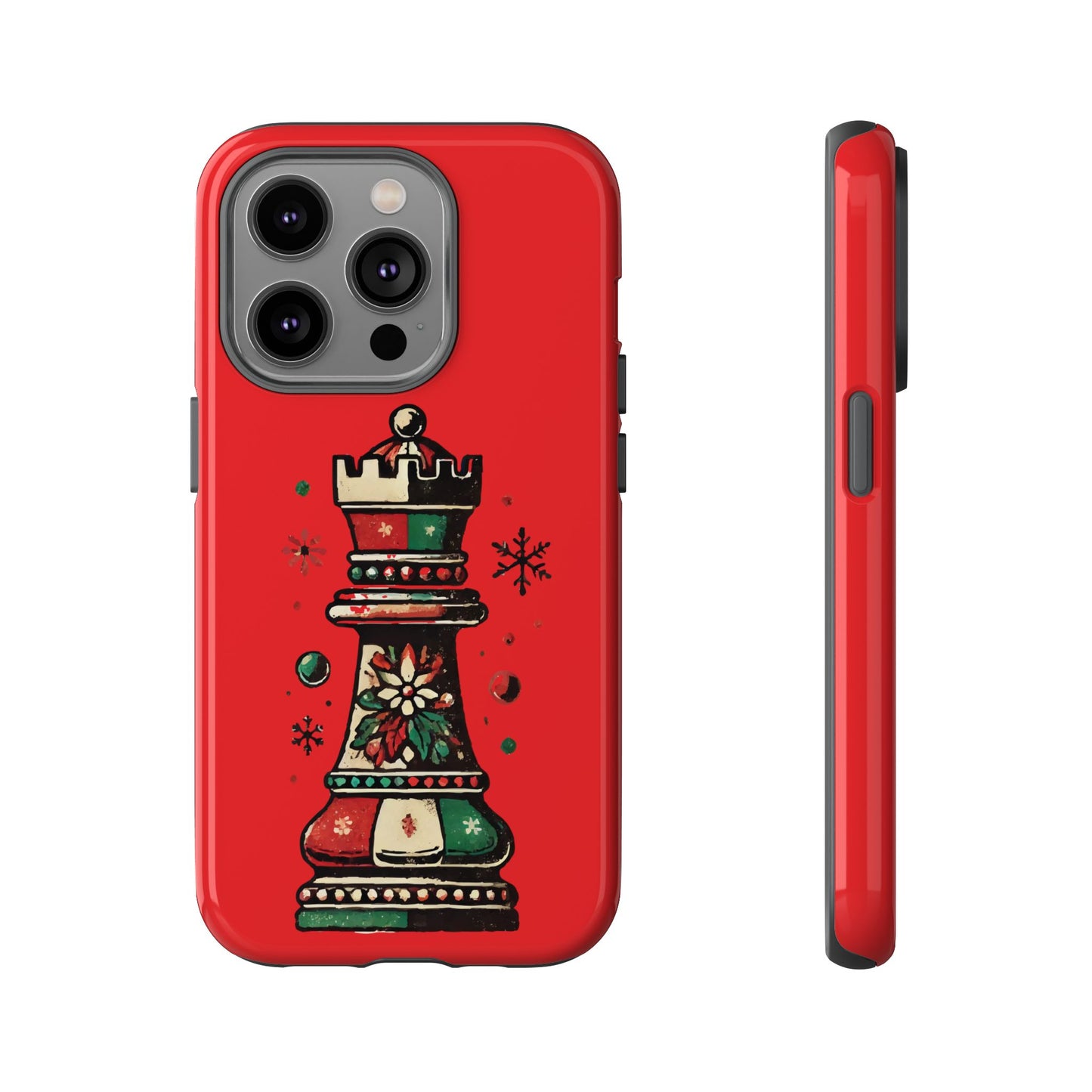 Funda Protectora para Móvil con Diseño de Torre de Ajedrez Vintage Navideño   Phone Case  24.00 iPhone-14-Pro-Glossy