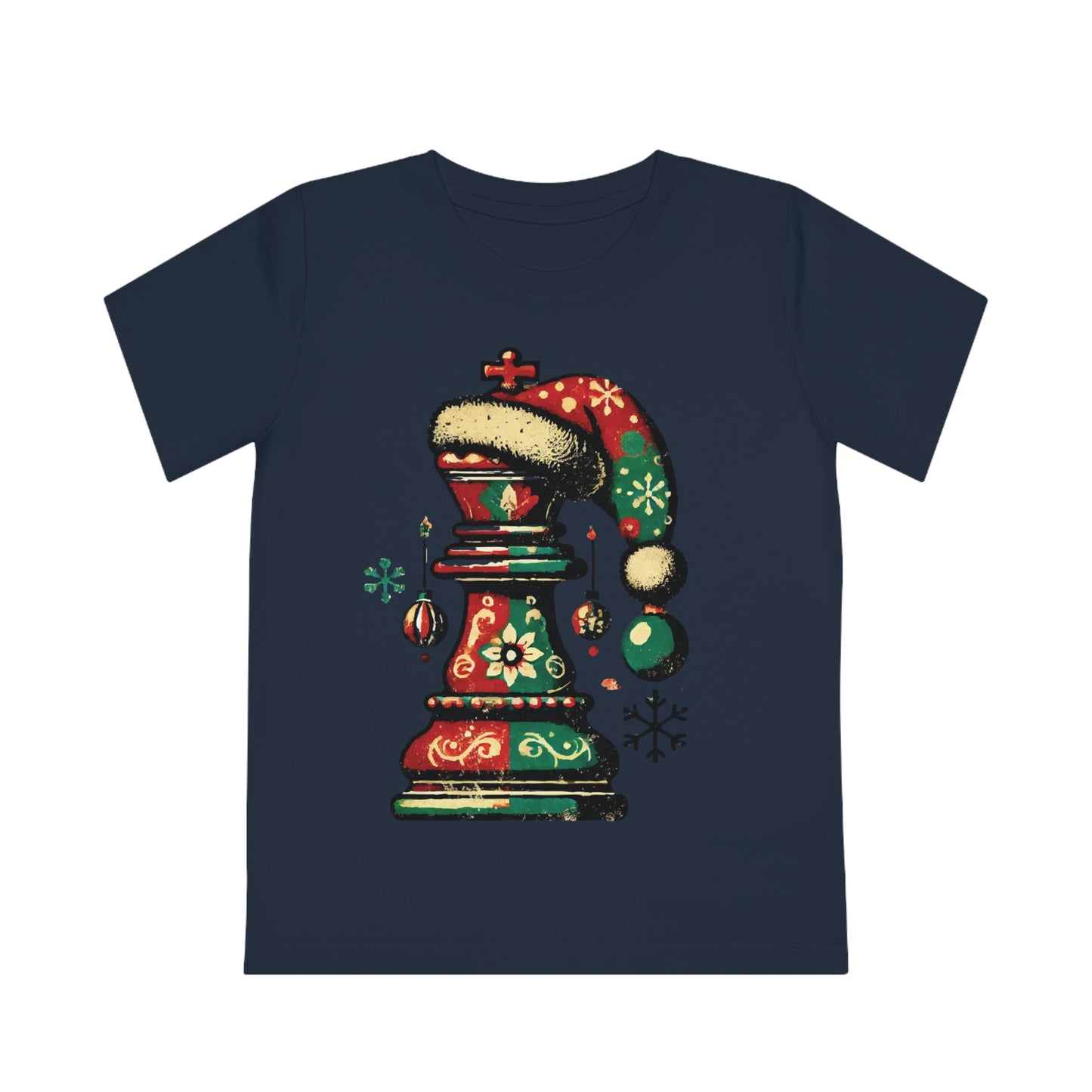 Camiseta Infantil de Navidad – Rey Ajedrez Vintage en Algodón Orgánico   Kids clothes  27.00 French-Navy-12-14-Years