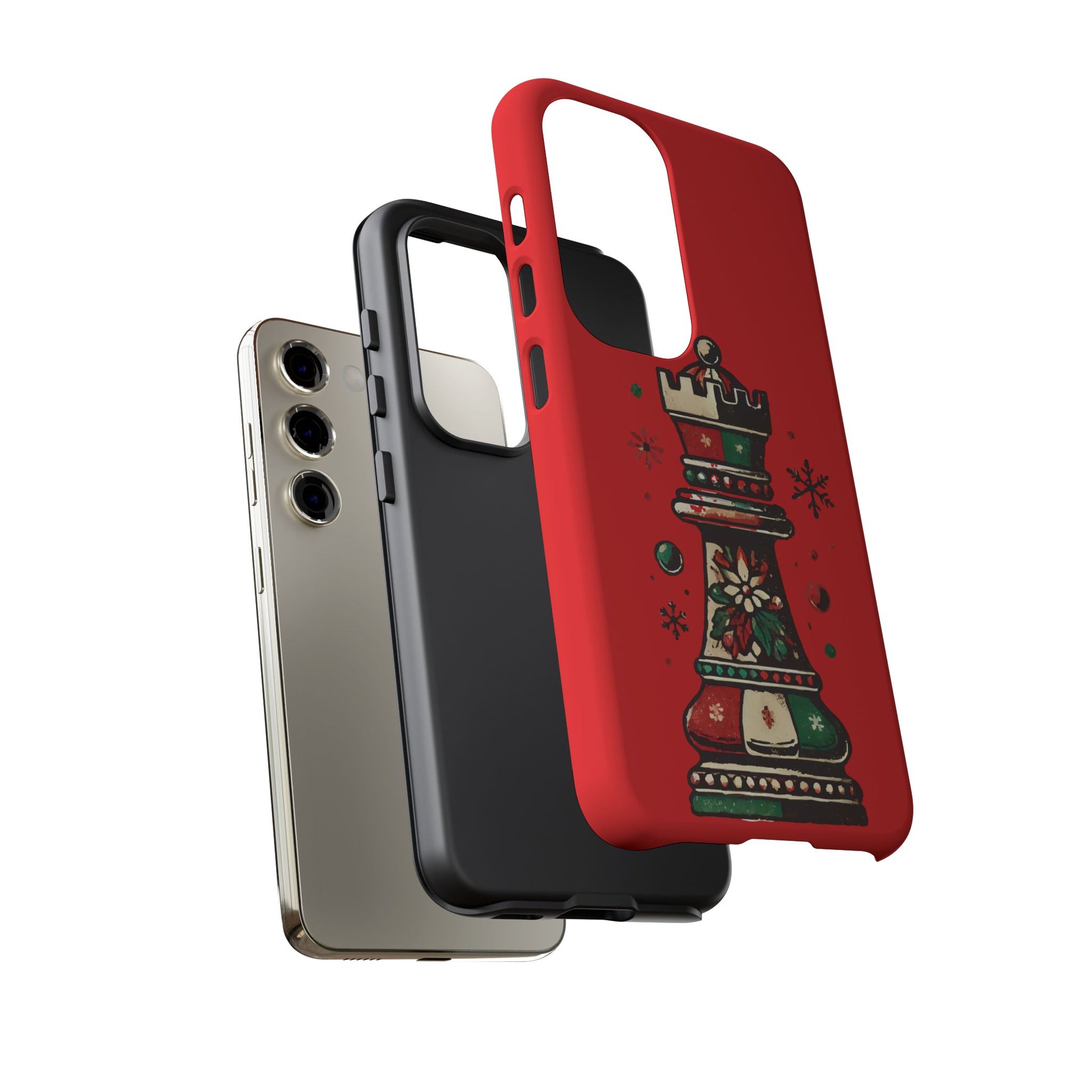 Funda Protectora para Móvil con Diseño de Torre de Ajedrez Vintage Navideño   Phone Case