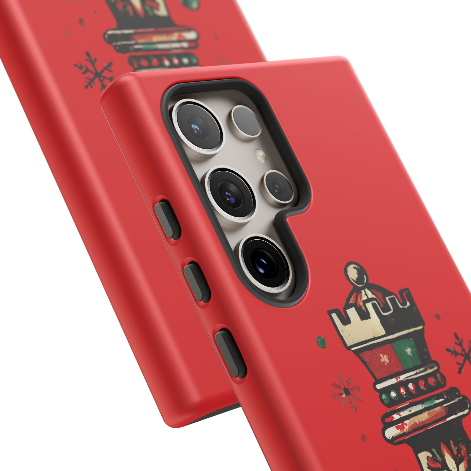 Funda Protectora para Móvil con Diseño de Torre de Ajedrez Vintage Navideño   Phone Case