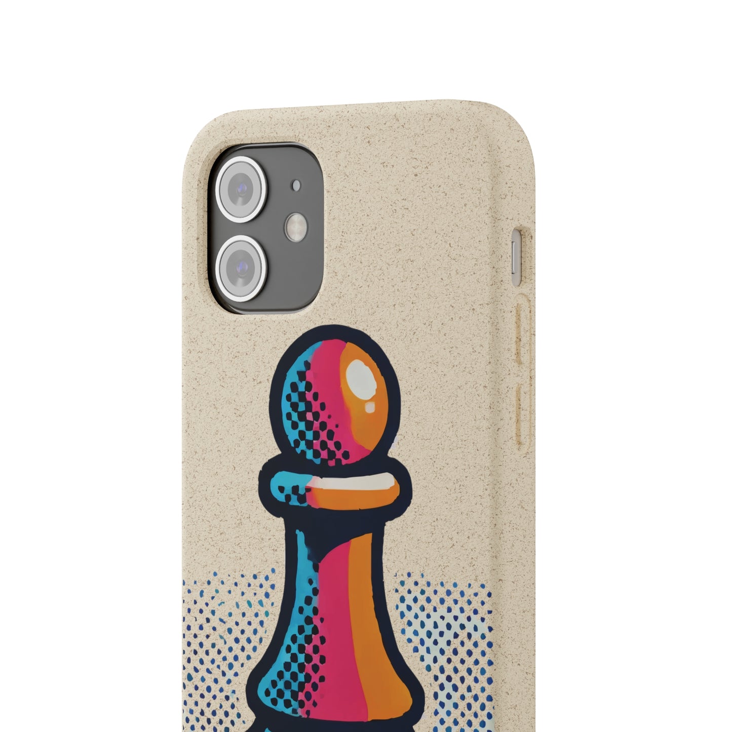 “Funda Biodegradable Peón de Ajedrez – Protección Sostenible Arte Abstracto”   Phone Case