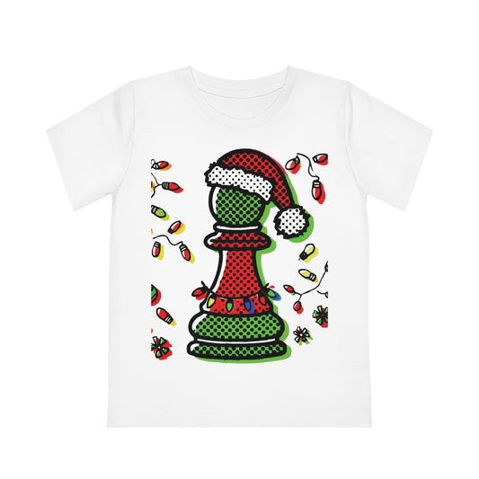 Camiseta Kids Creator Peón en Ajedrez Pop Art Navideño   Kids clothes  27.00 White-12-14-Years