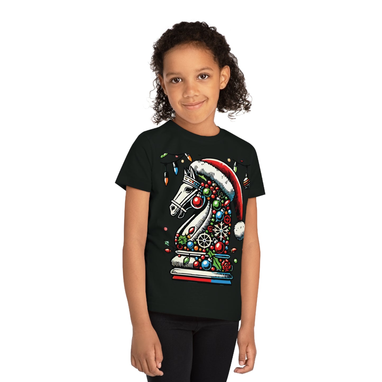 Kids’ Creator T-Shirt – Caballo de Ajedrez en Pop Art, Algodón Orgánico   Kids clothes