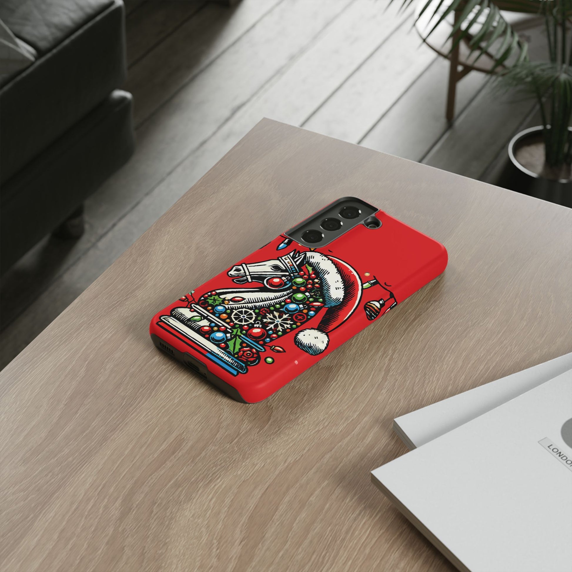 Funda Tough Navidad - Caballo Ajedrez Pop Art para iPhone, Samsung y Pixel   Phone Case