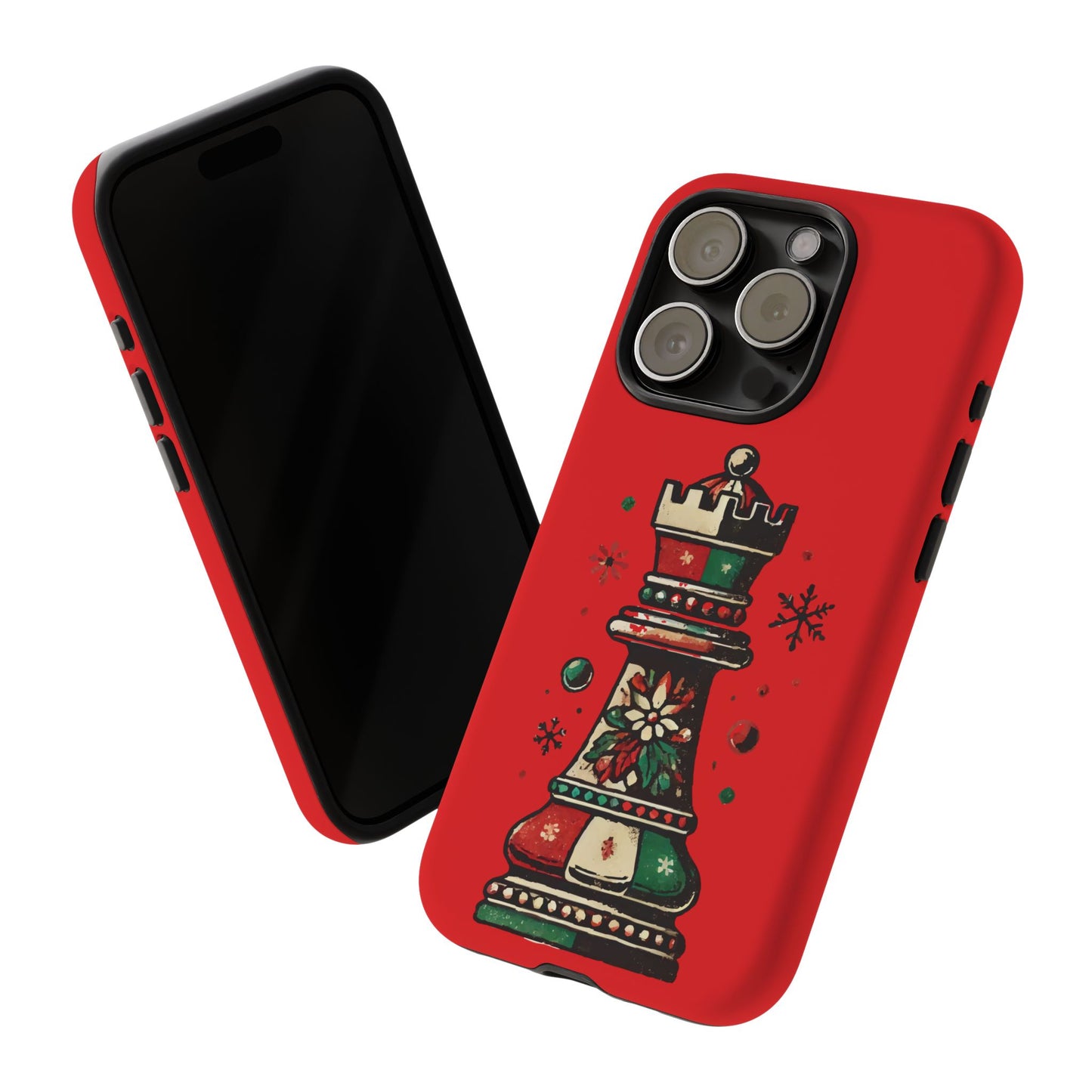 Funda Protectora para Móvil con Diseño de Torre de Ajedrez Vintage Navideño   Phone Case