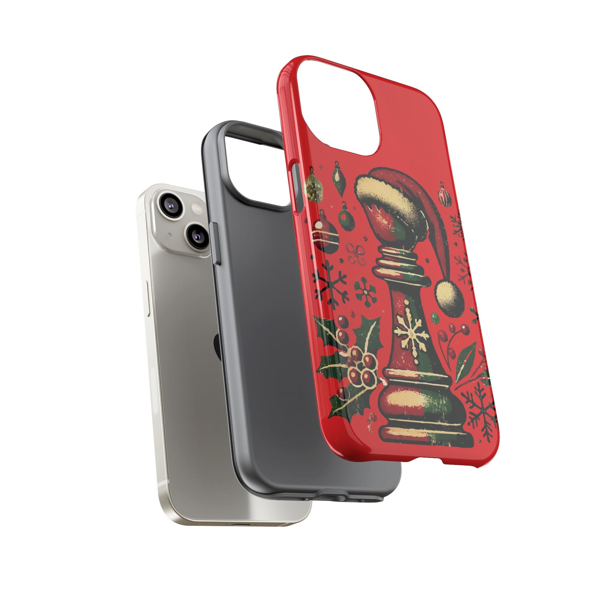 Fundas Tough para Móvil - Alfil Vintage Navideño, Doble Protección   Phone Case