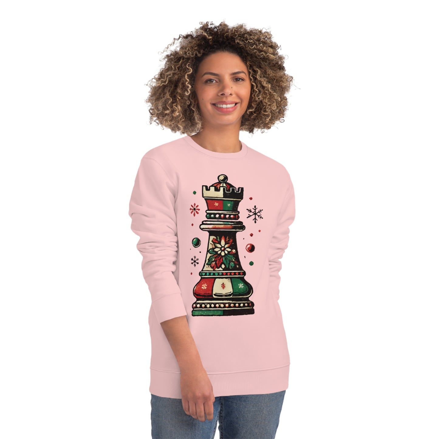 Sudadera Unisex Changer Navideña Vintage con Torre de Ajedrez   Sweatshirt