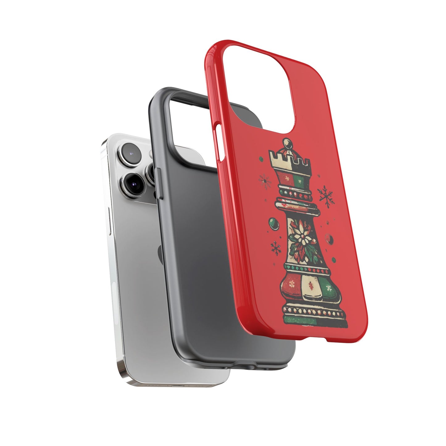 Funda Protectora para Móvil con Diseño de Torre de Ajedrez Vintage Navideño   Phone Case