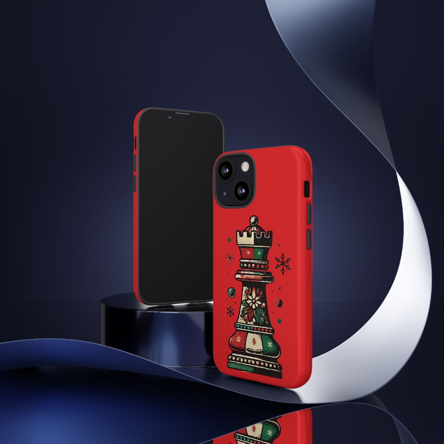 Funda Protectora para Móvil con Diseño de Torre de Ajedrez Vintage Navideño   Phone Case