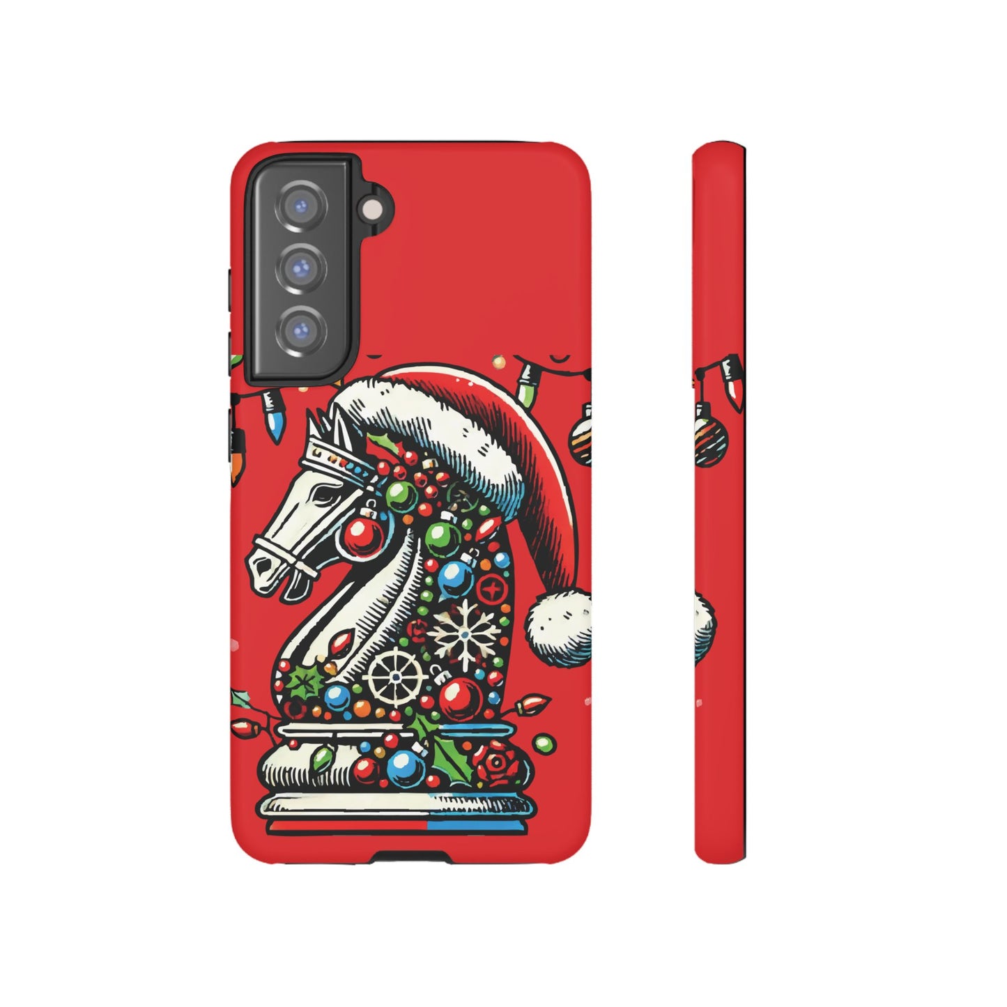 Funda Tough Navidad - Caballo Ajedrez Pop Art para iPhone, Samsung y Pixel   Phone Case