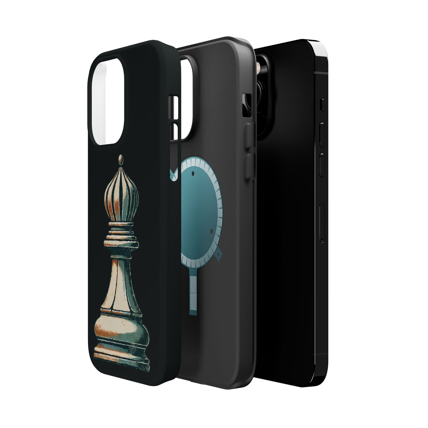 “Funda Magnética Alfil de Ajedrez – Protección Premium y Estilo Vintage   Phone Case