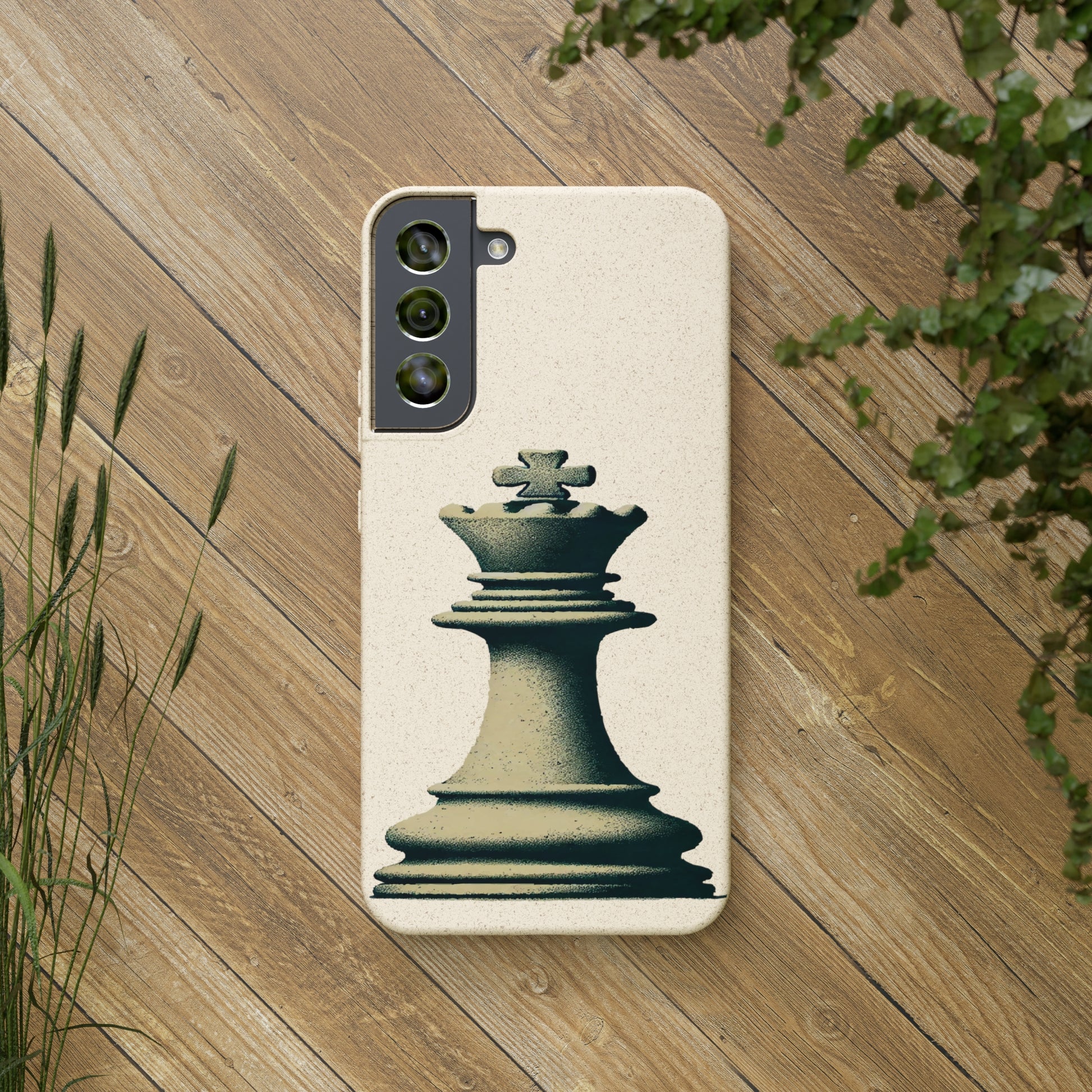 “Funda Biodegradable Rey de Ajedrez – Estilo Vintage y Sostenible”   Phone Case