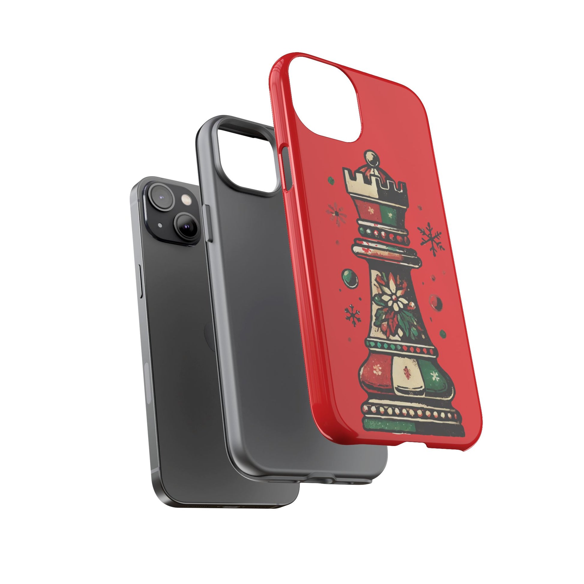 Funda Protectora para Móvil con Diseño de Torre de Ajedrez Vintage Navideño   Phone Case