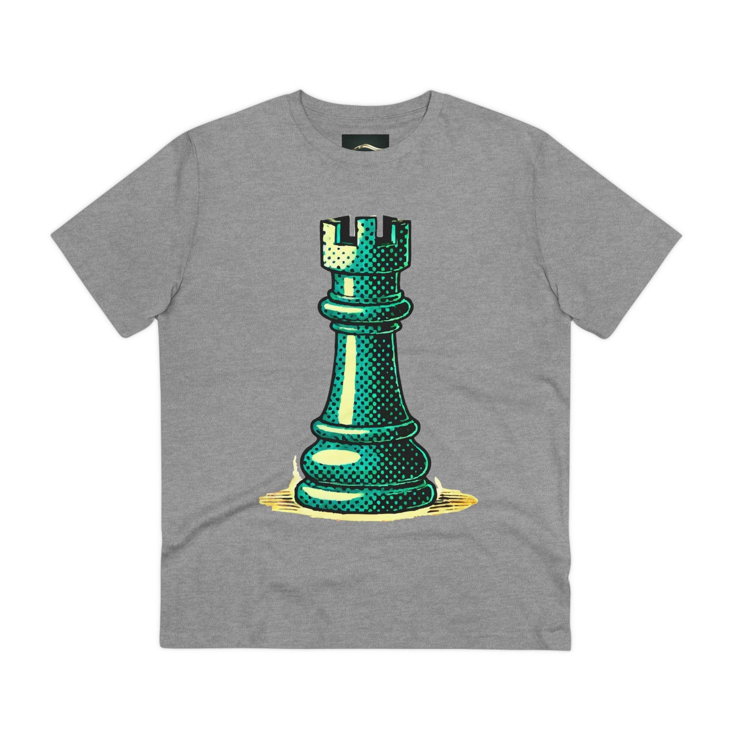 Chess Tower Organic cotton T-shirt   T-Shirt  39.00 Mid-Heather-Grey-3XL