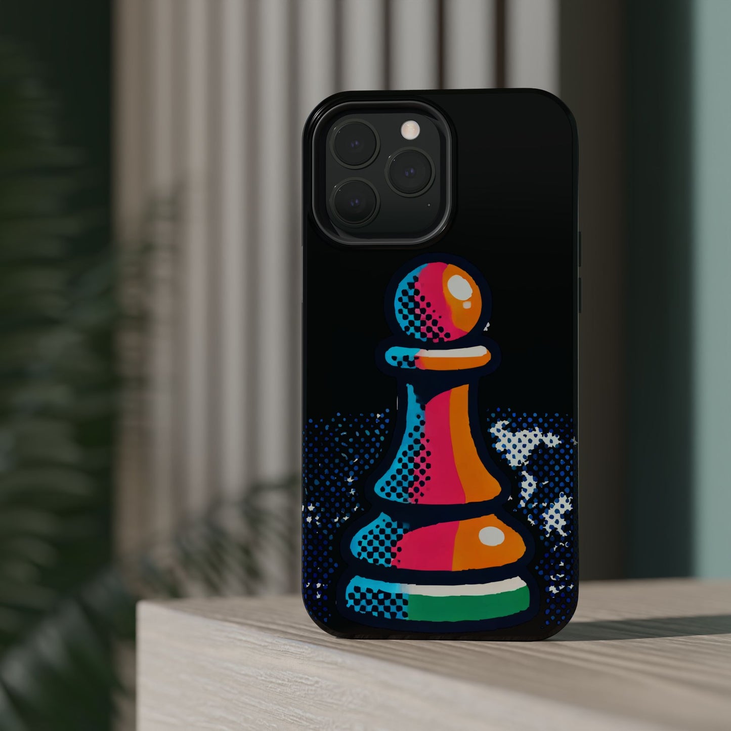 “Funda Magnética Peón de Ajedrez – Protección Robusta y Arte Abstracto”   Phone Case