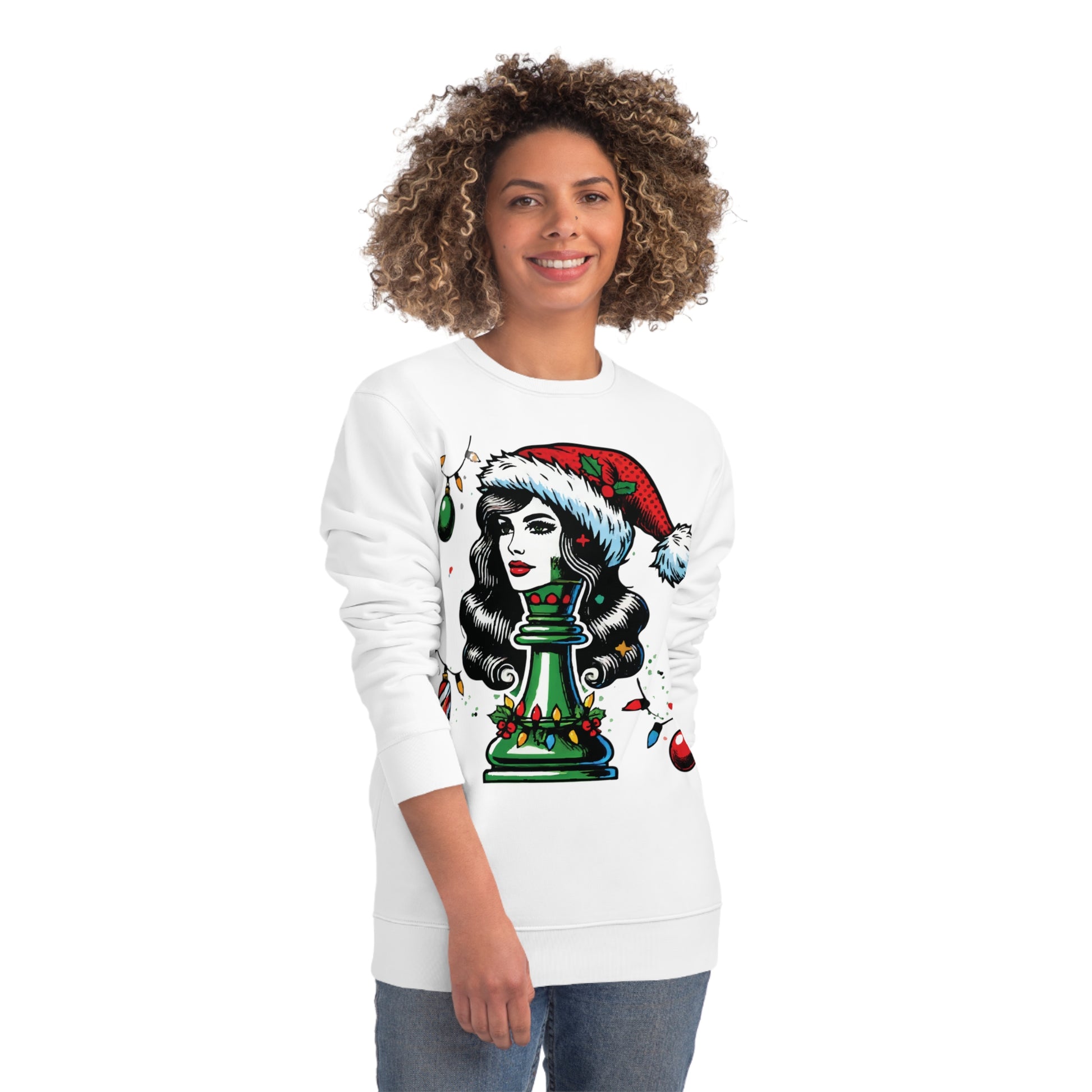 Sudadera Unisex Changer - Diseño Reina en Pop Art Estilo Navideño   Sweatshirt