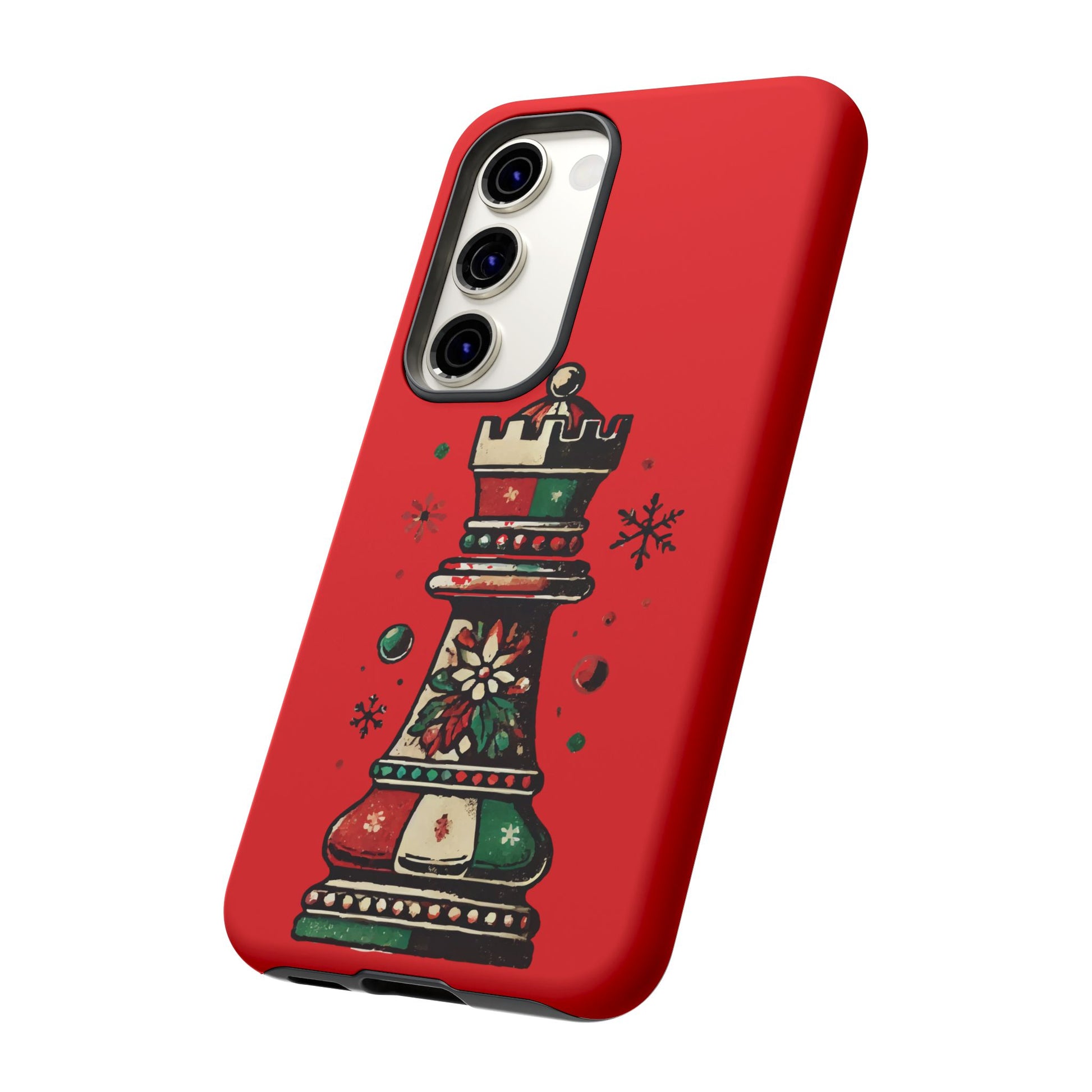 Funda Protectora para Móvil con Diseño de Torre de Ajedrez Vintage Navideño   Phone Case