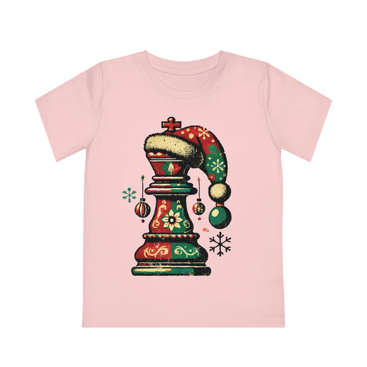 Camiseta Infantil de Navidad – Rey Ajedrez Vintage en Algodón Orgánico   Kids clothes  27.00 Cotton-Pink-12-14-Years