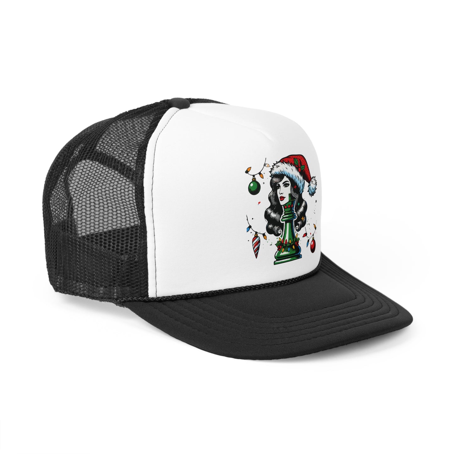 Gorra de Camionero Personalizada - Diseño Pop Art Reina Navideña   Hats