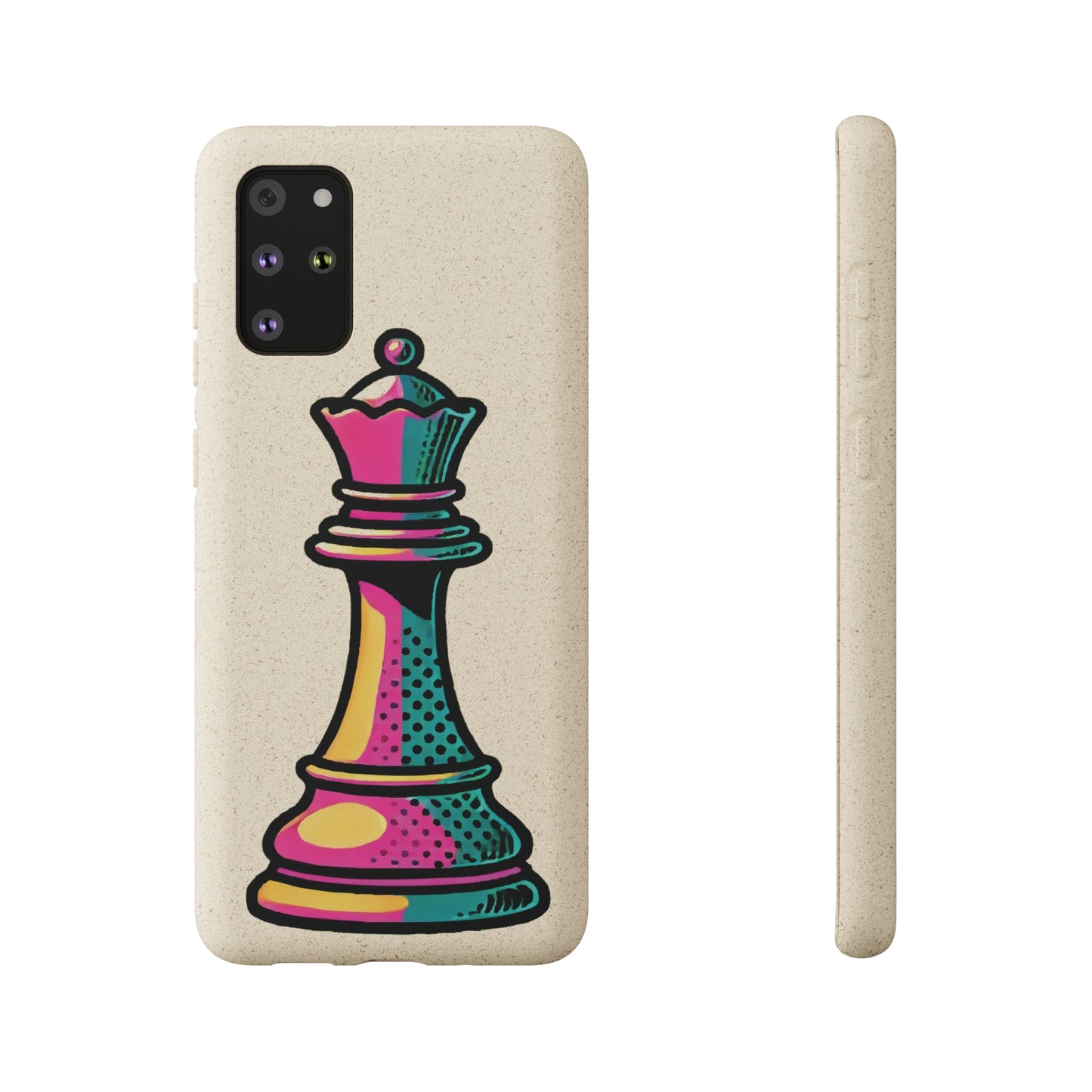 “Funda Biodegradable Reina de Ajedrez – Diseño Pop Art y Carga Inalámbrica”   Phone Case  33.00 Samsung-Galaxy-S20-with-gift-packaging