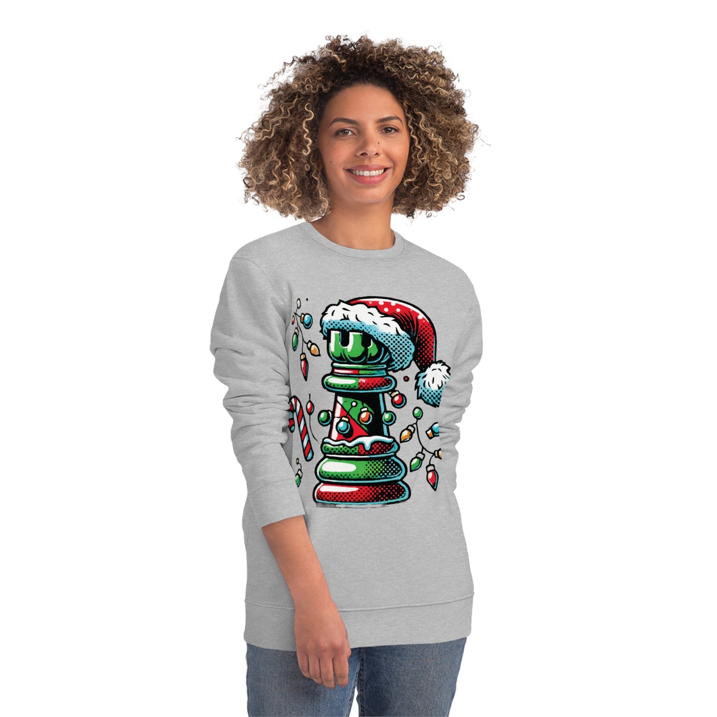 Sudadera Unisex Changer – Torre de Ajedrez Pop Art Navideño   Sweatshirt