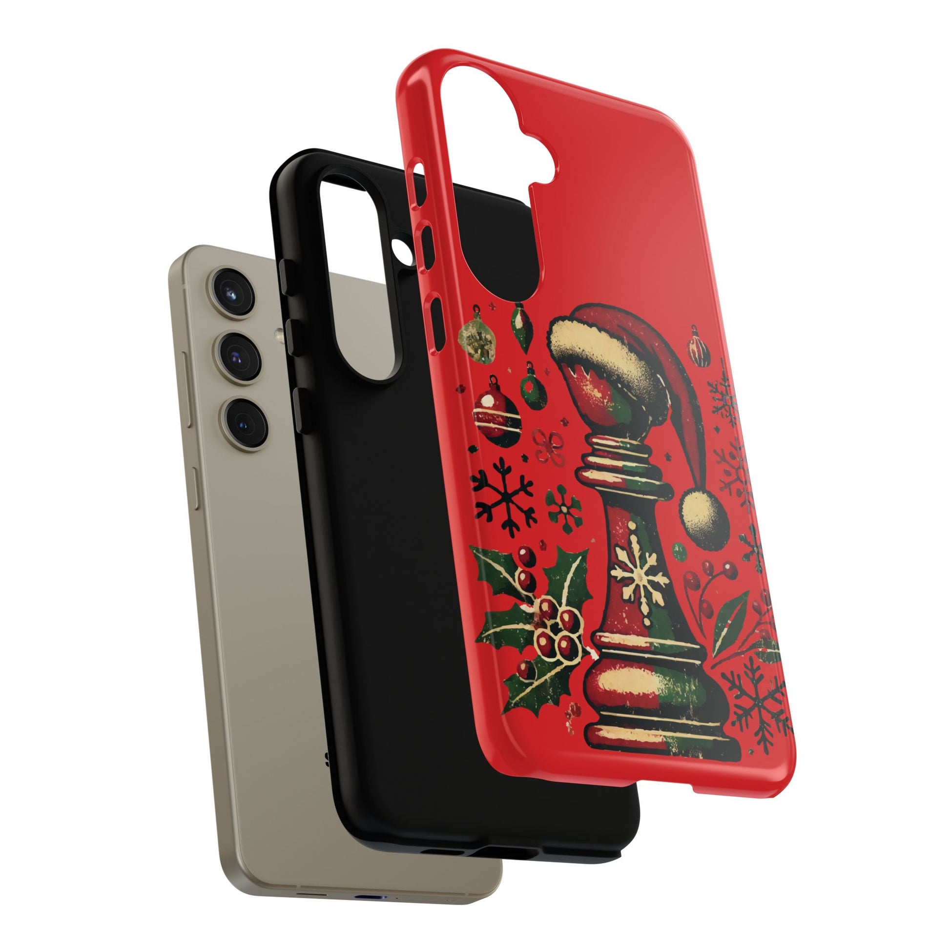 Fundas Tough para Móvil - Alfil Vintage Navideño, Doble Protección   Phone Case