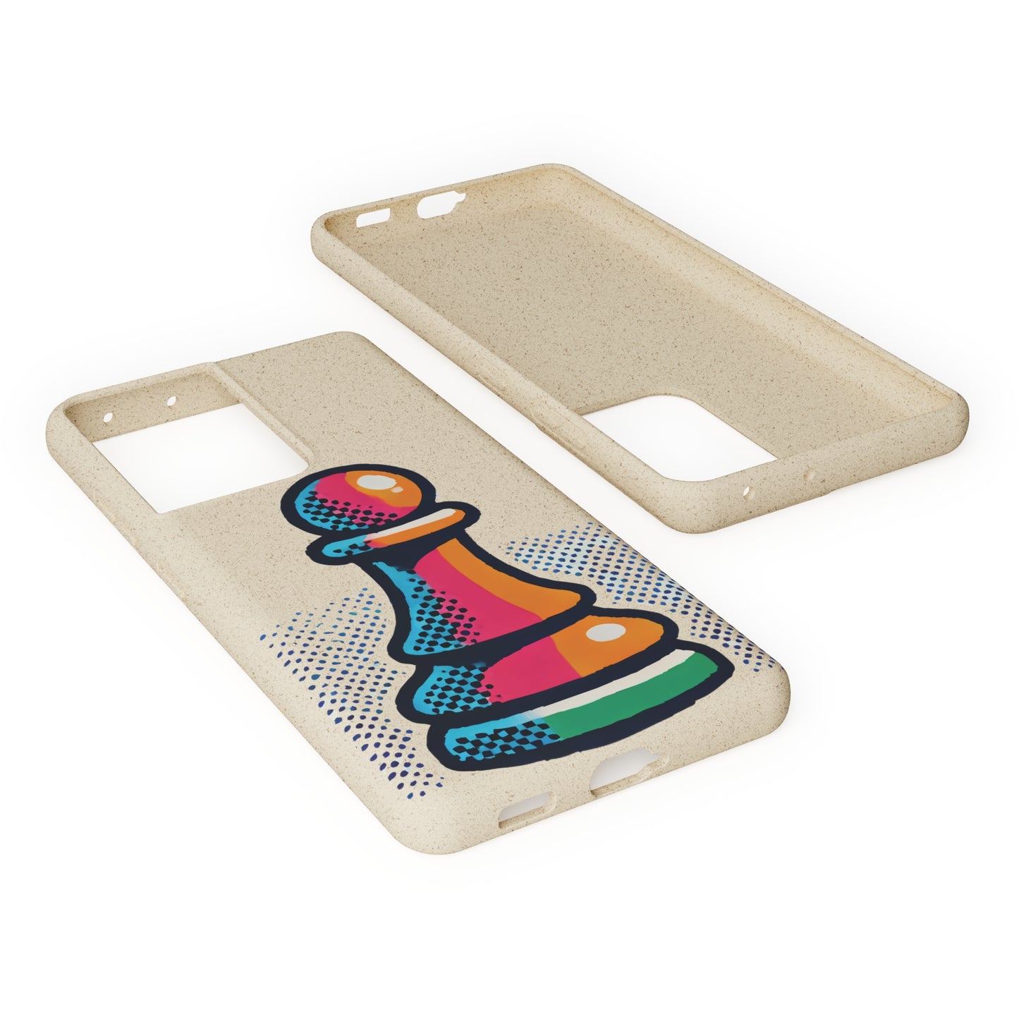 “Funda Biodegradable Peón de Ajedrez – Protección Sostenible Arte Abstracto”   Phone Case