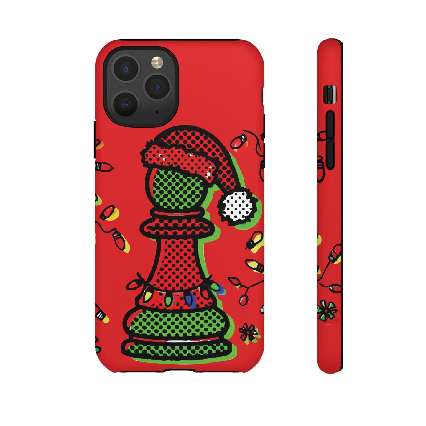 Funda Tough Peón de Ajedrez Navideño Pop Art – iPhone, Samsung y Pixel   Phone Case  24.00 iPhone-11-Pro-Matte