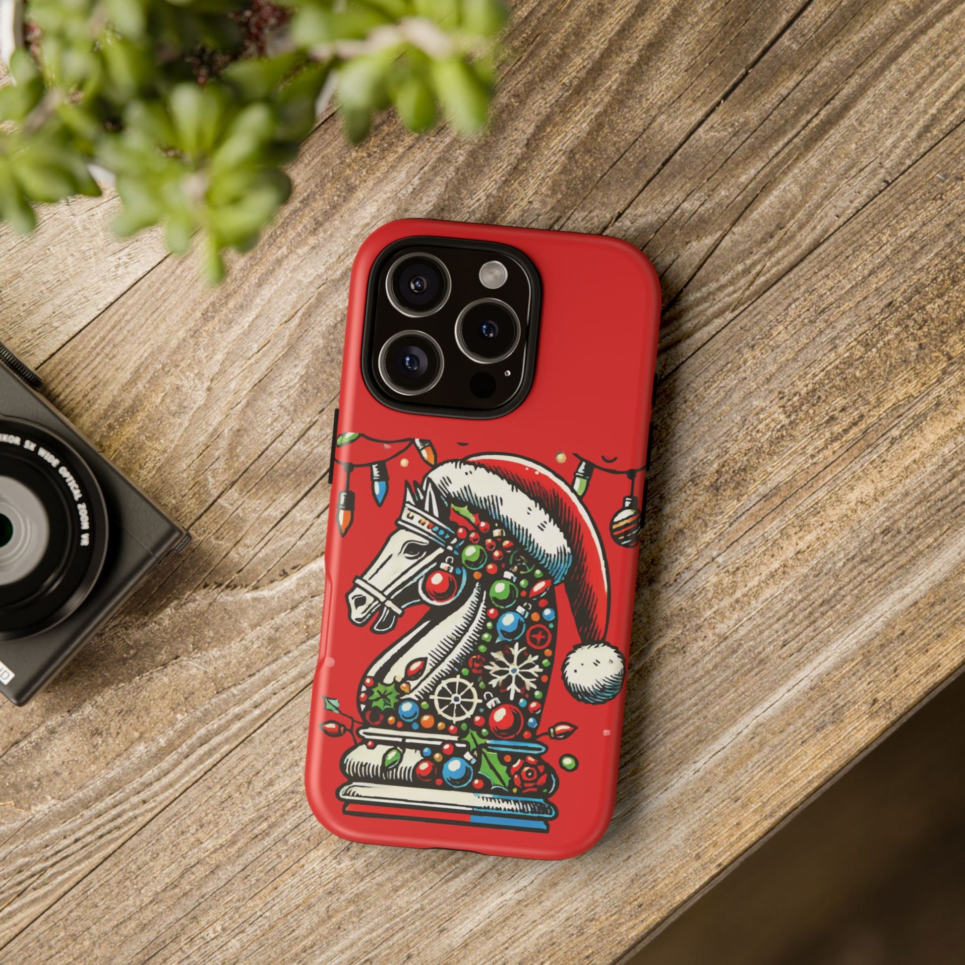 Funda Tough Navidad - Caballo Ajedrez Pop Art para iPhone, Samsung y Pixel   Phone Case