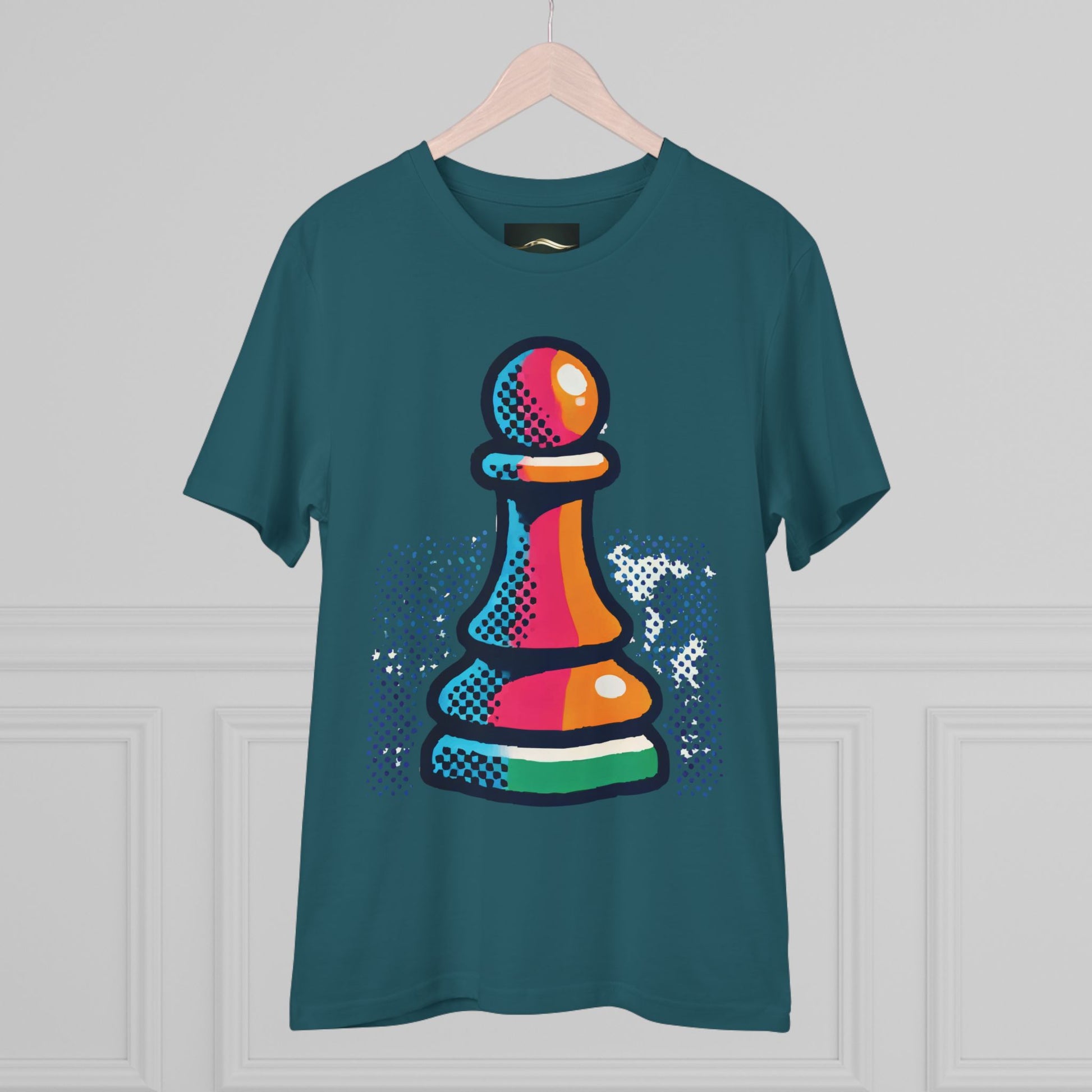 “Camiseta Unisex Peón de Ajedrez – Algodón Orgánico y Estilo Pop Art”   T-Shirt