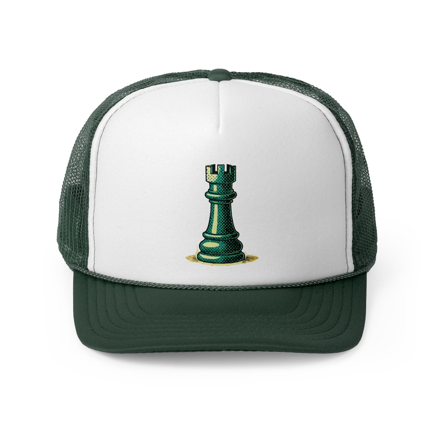 Chess Tower Pop Art Trucker Cap   Hats  27.00 Dark-Green-One-size