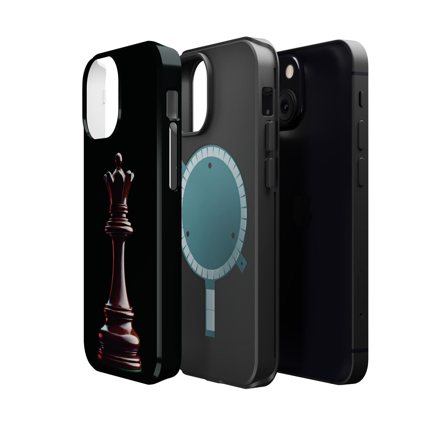 Funda Magnética para iPhone con Diseño Hiperrealista de Reina de Ajedrez