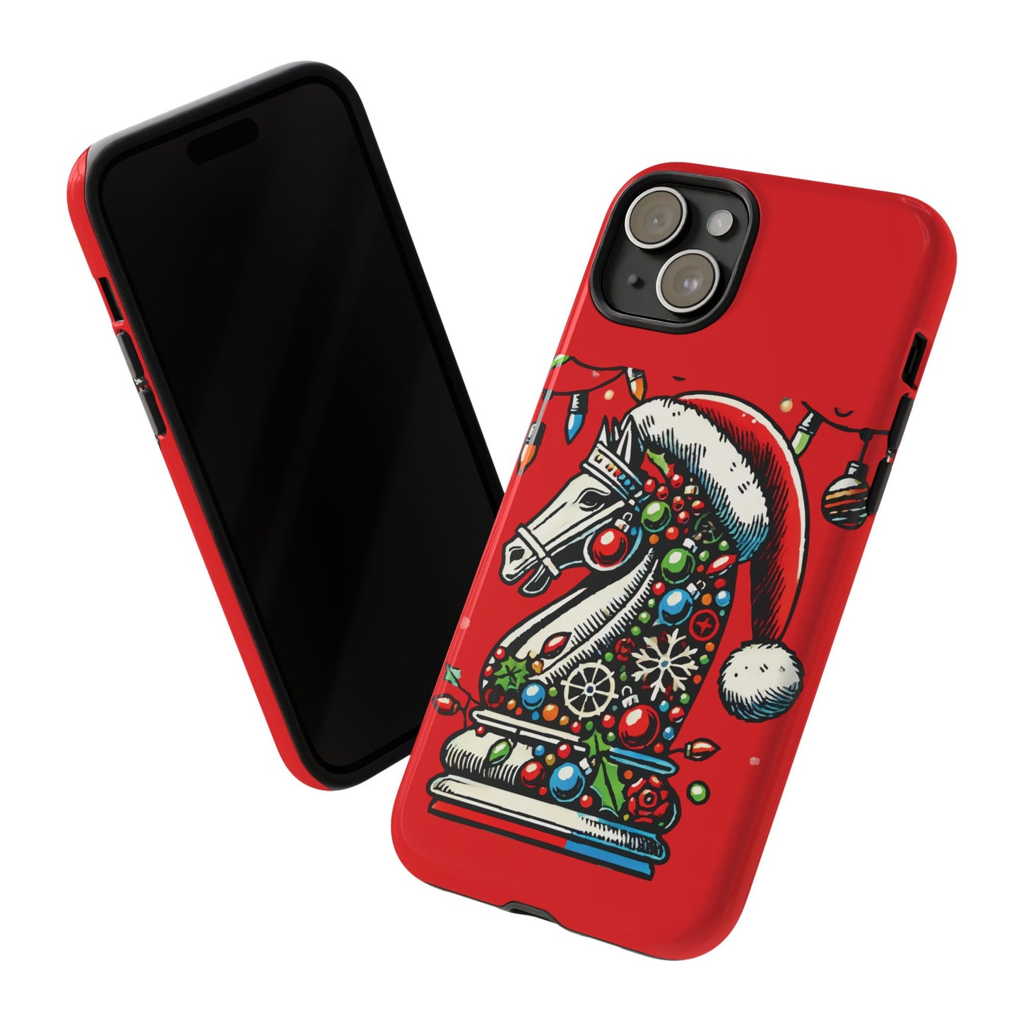 Funda Tough Navidad - Caballo Ajedrez Pop Art para iPhone, Samsung y Pixel   Phone Case