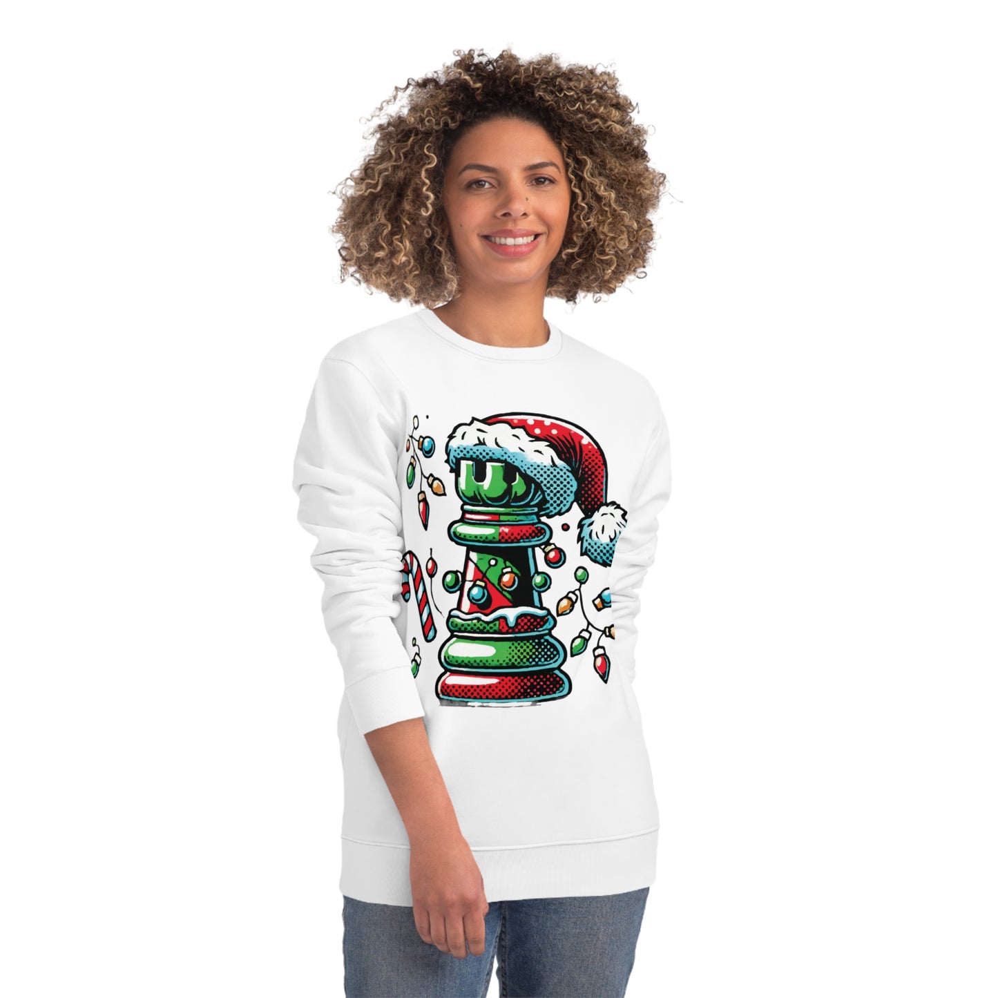 Sudadera Unisex Changer – Torre de Ajedrez Pop Art Navideño   Sweatshirt