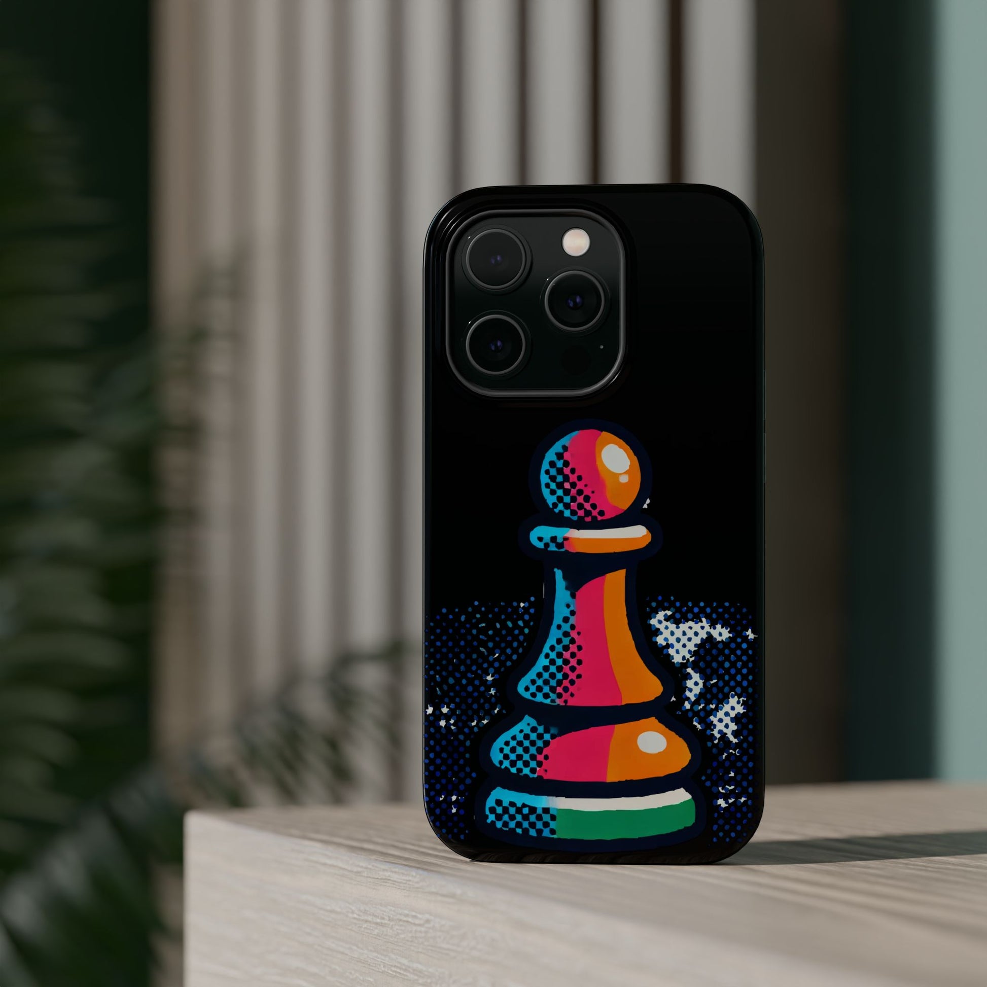 “Funda Magnética Peón de Ajedrez – Protección Robusta y Arte Abstracto”   Phone Case