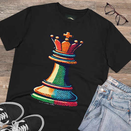 “Camiseta Unisex Rey de Ajedrez – Algodón Orgánico con Diseño Pop Art”   T-Shirt  33.00 Black-5XL