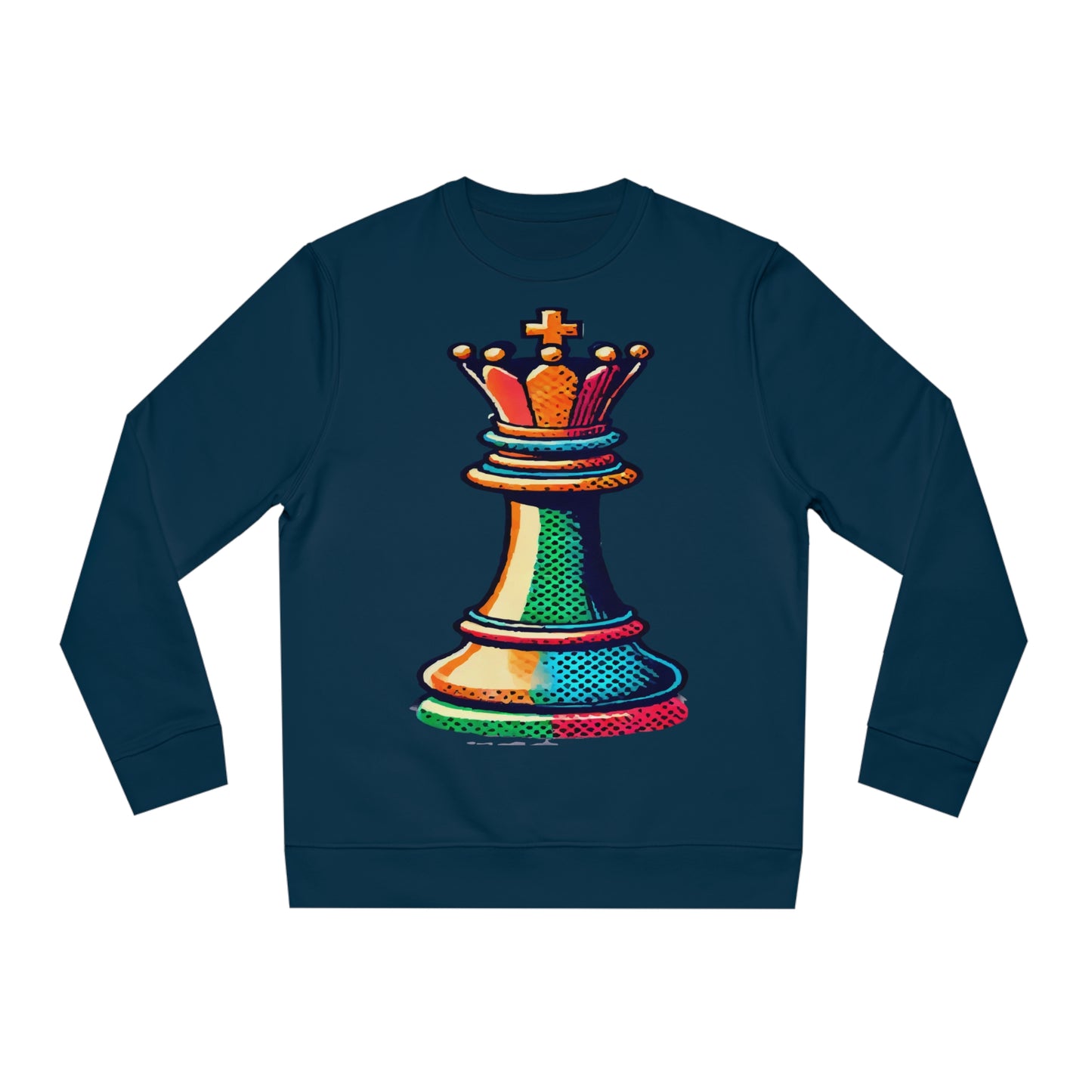 “Sudadera Unisex Rey de Ajedrez – Estilo Pop Art y Algodón Orgánico”   Sweatshirt  72.00 French-Navy-2XL