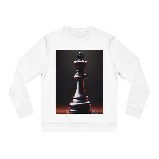 Chess King Hyperrealist Unisex Sweatshirt - Power and Strategy Design Printify  Sweatshirt