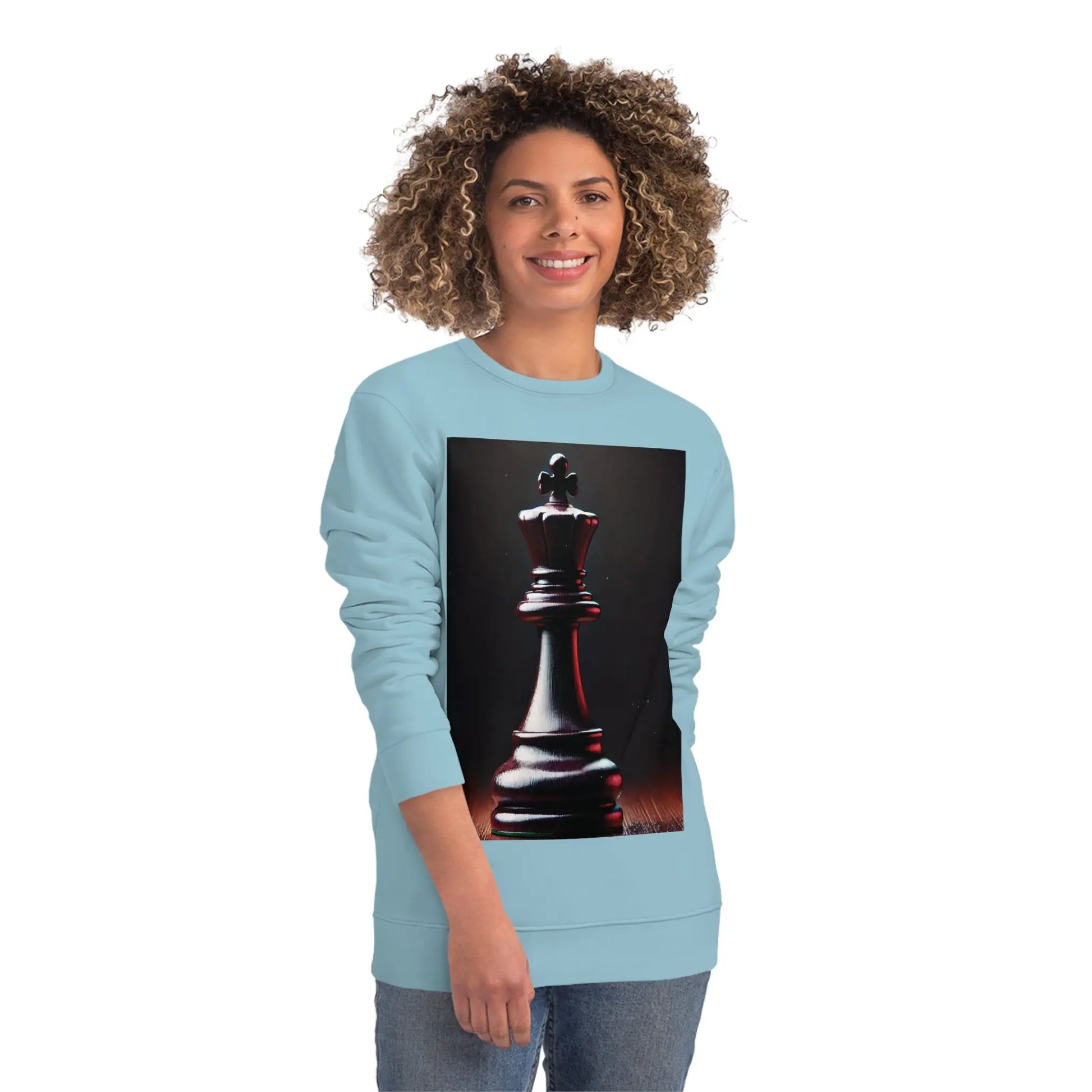 Chess King Hyperrealist Unisex Sweatshirt - Power and Strategy Design Printify  Sweatshirt