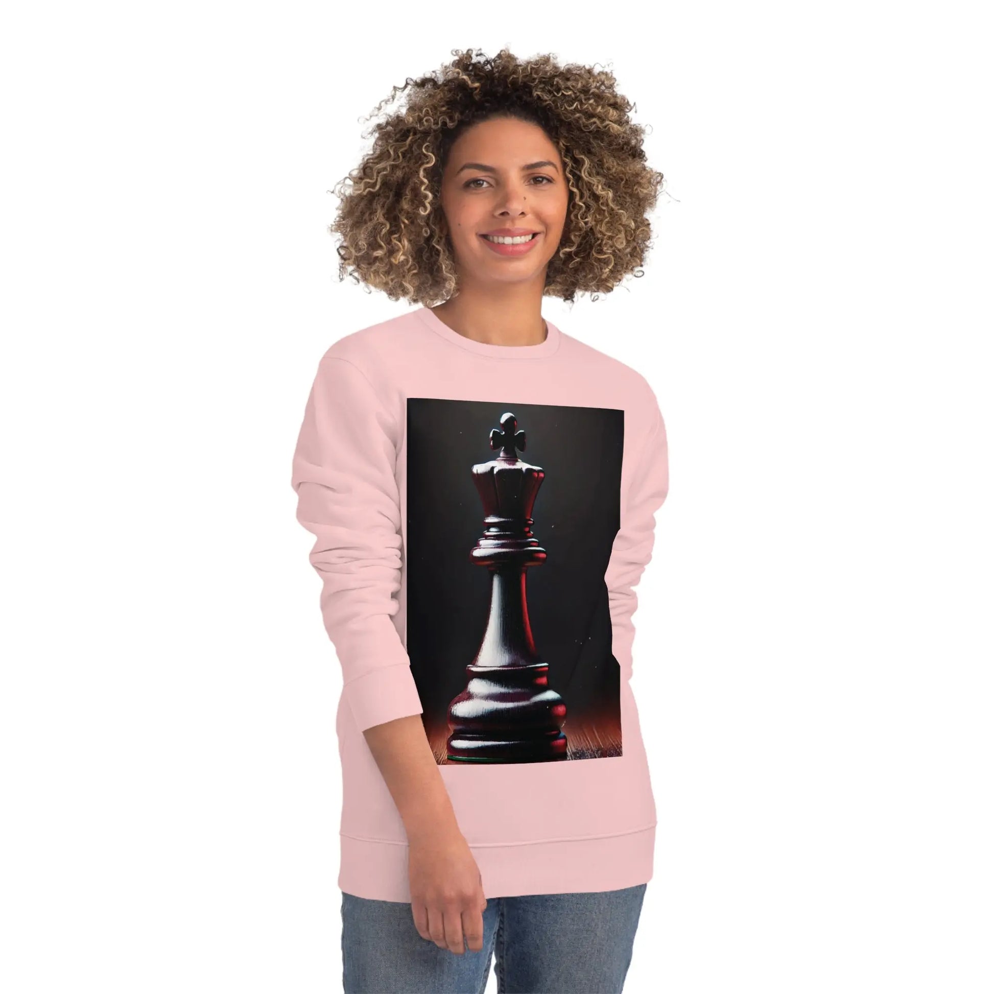 Chess King Hyperrealist Unisex Sweatshirt - Power and Strategy Design Printify  Sweatshirt