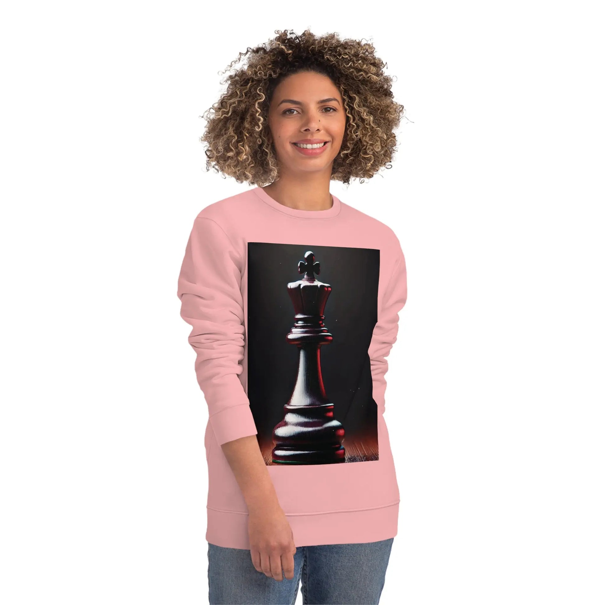 Chess King Hyperrealist Unisex Sweatshirt - Power and Strategy Design Printify  Sweatshirt