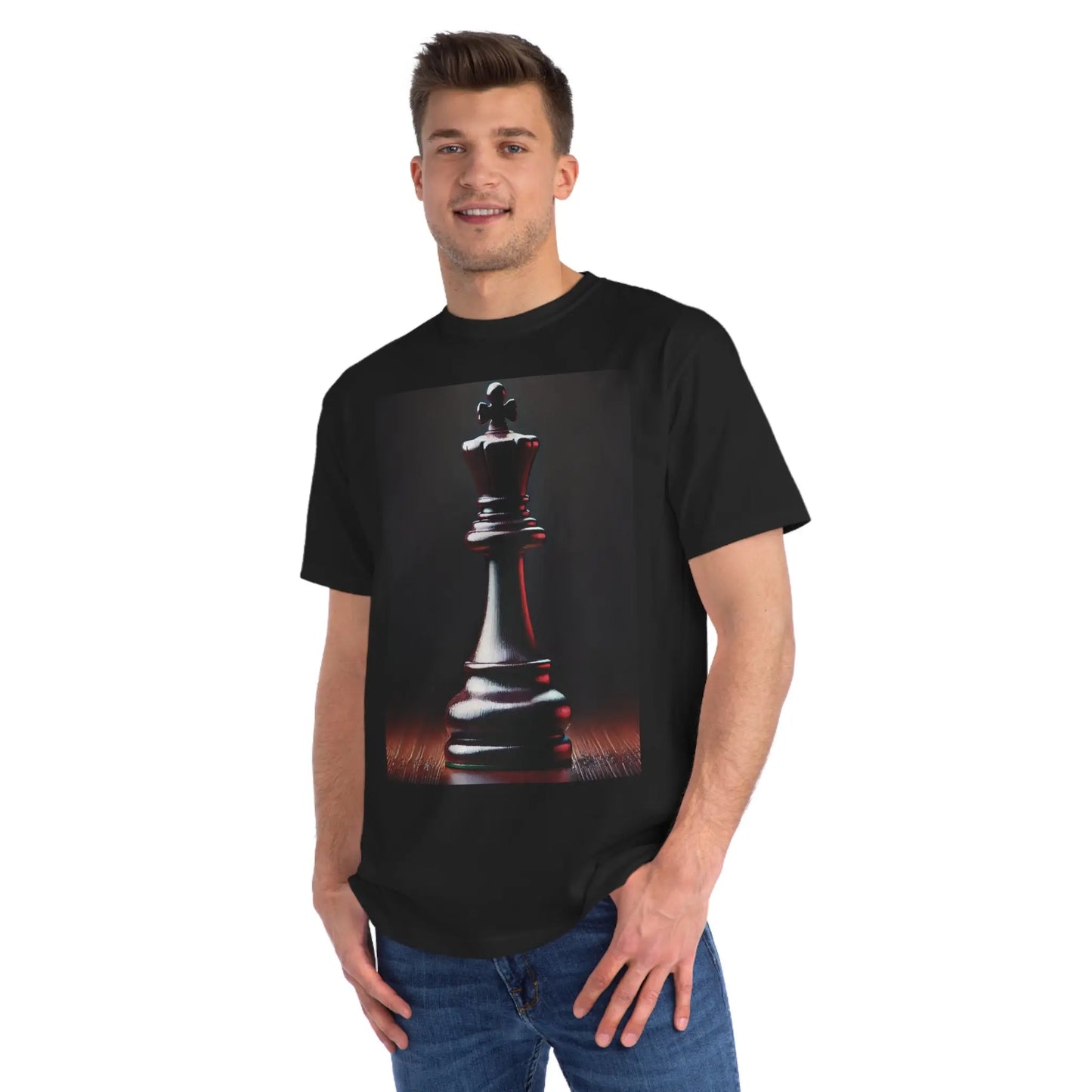 Chess King Organic T-Shirt - Hyperrealistic Design for Chess Lovers Printify  T-Shirt