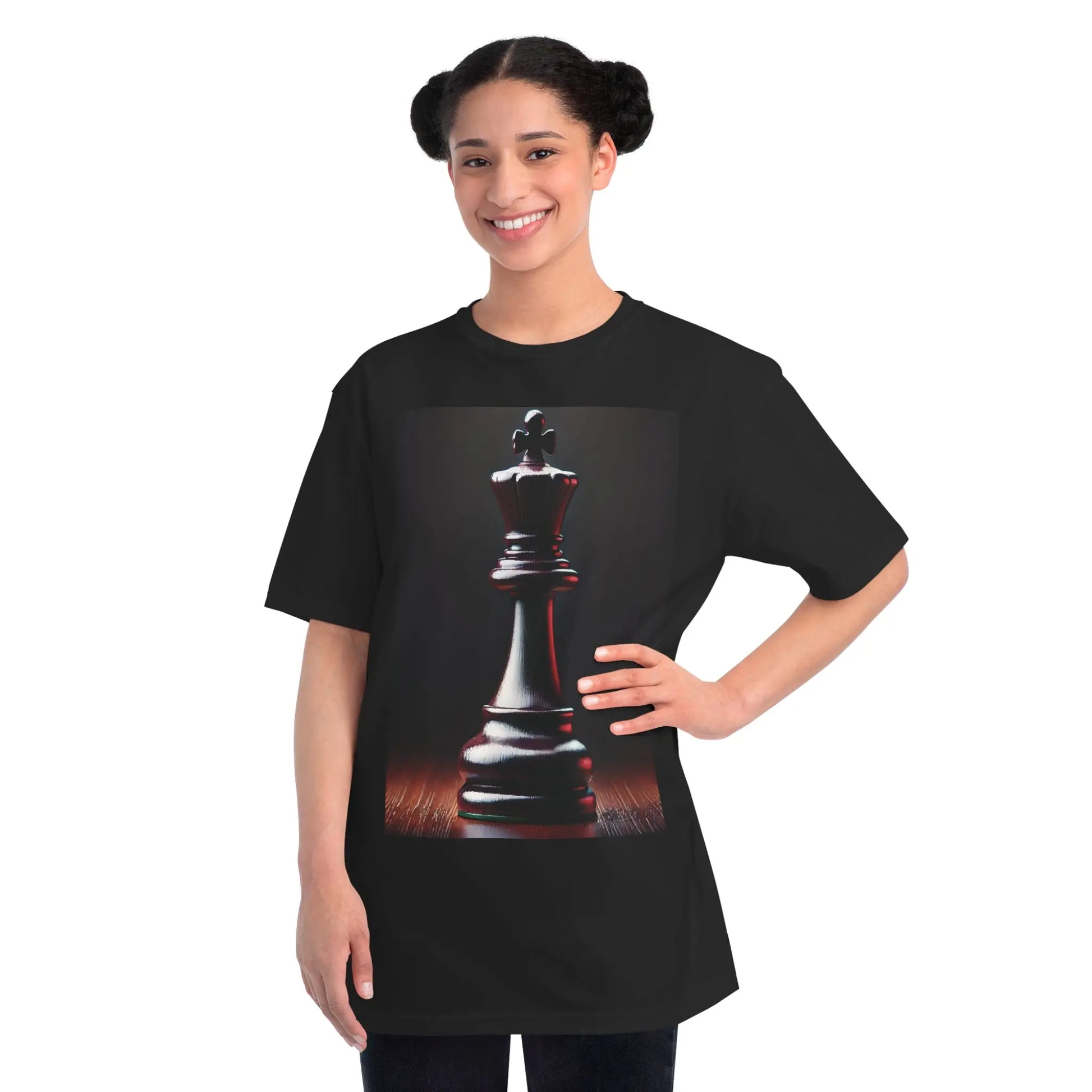 Chess King Organic T-Shirt - Hyperrealistic Design for Chess Lovers Printify  T-Shirt