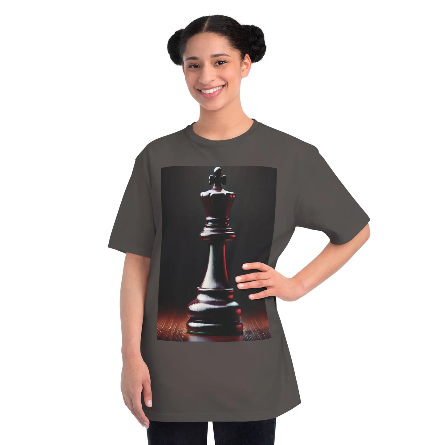 Chess King Organic T-Shirt - Hyperrealistic Design for Chess Lovers Printify  T-Shirt